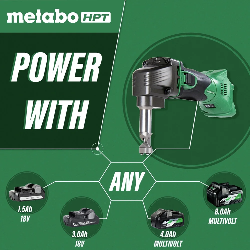 18V MultiVolt Cordless Nibbler | Tool Only No Battery | For Ribbed Metal Panels | 180 Degree 3-Stop Die Holder | CN18DSLQ4 - Image 3