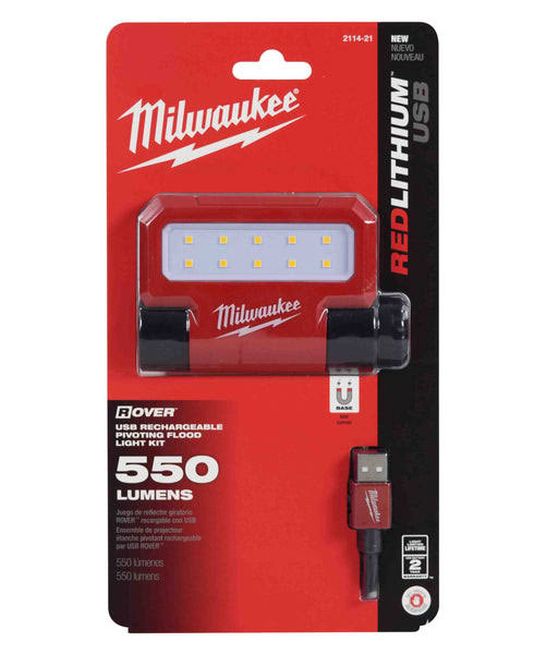 Milwaukee 2114-21 Rover Pivoting Flood Light - USB Rechargeable