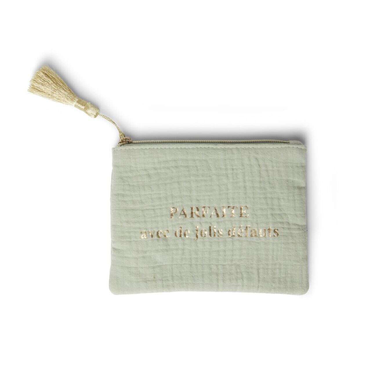 Pochette cosmétique inscription message positif 13x17cm - 3 modèles