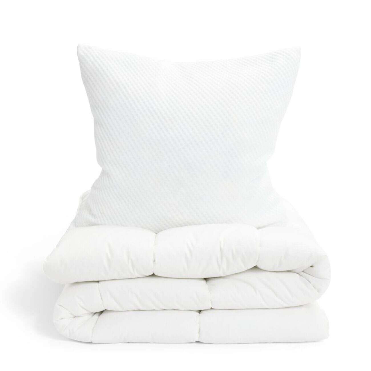 Couette caline polyester blanc 1 place 140x200cm