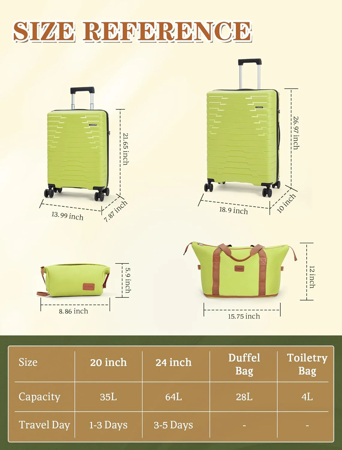 Ensemble de 5 valises à roulettes, valise rigide en ABS avec roulettes multidirectionnelles