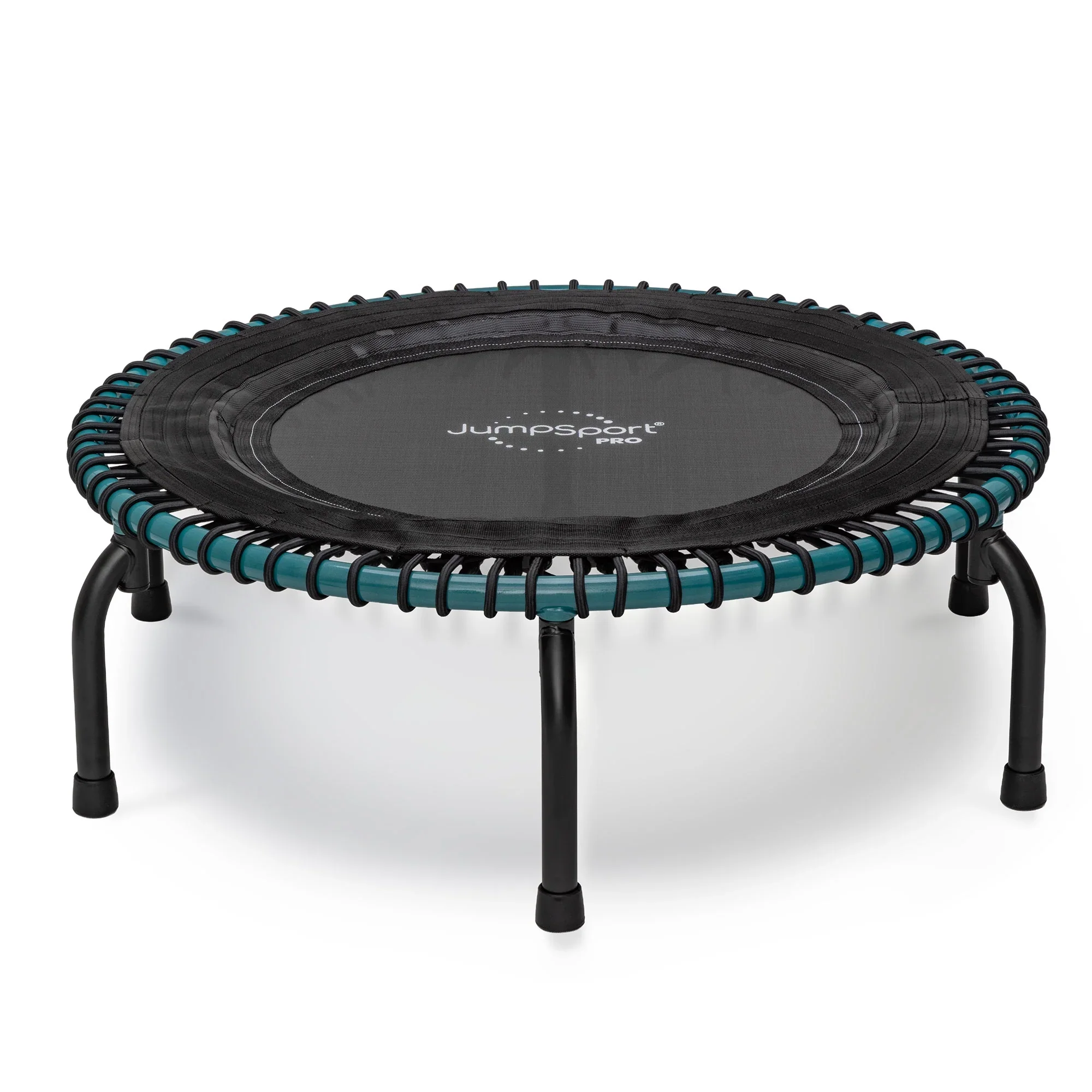JumpSport 350 Pro Fitness 39 Cardio Workout Indoor Trampoline, Teal/Black