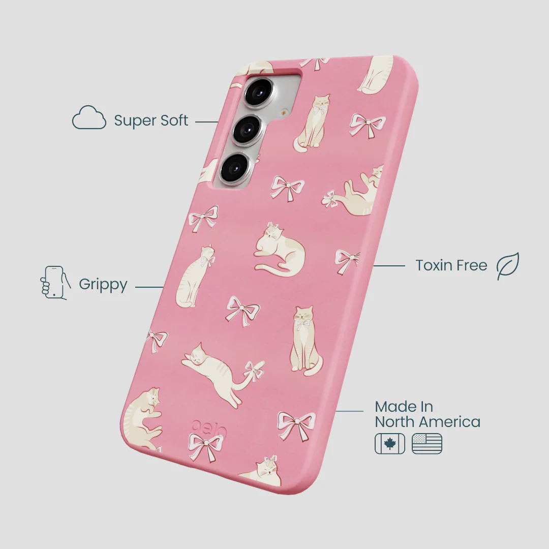 Bubblegum Pink Purrfection Samsung Galaxy S25+(Plus) Case