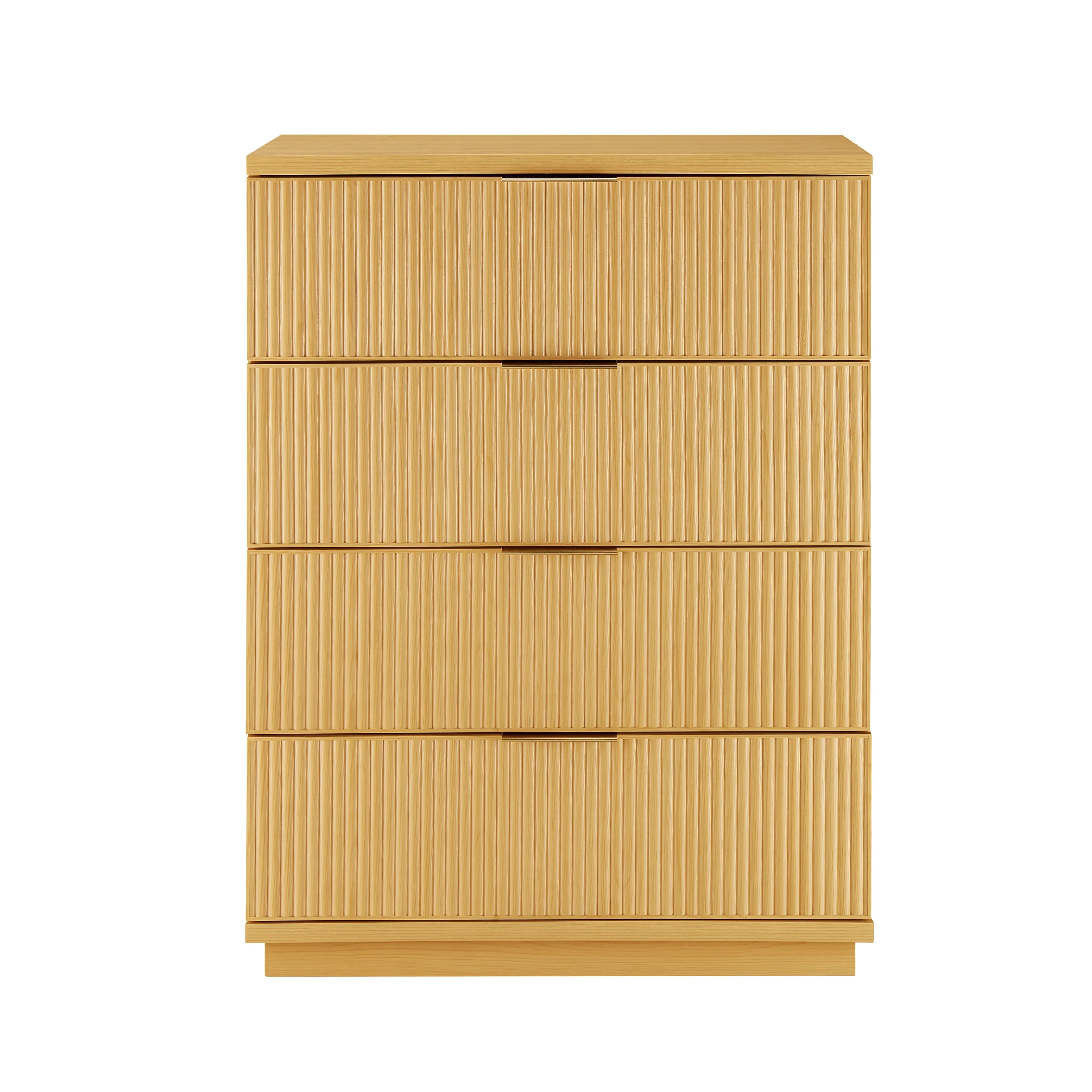 Better Homes & Gardens Lillian Fluted 4 Drawer Dresser, Natural Pine