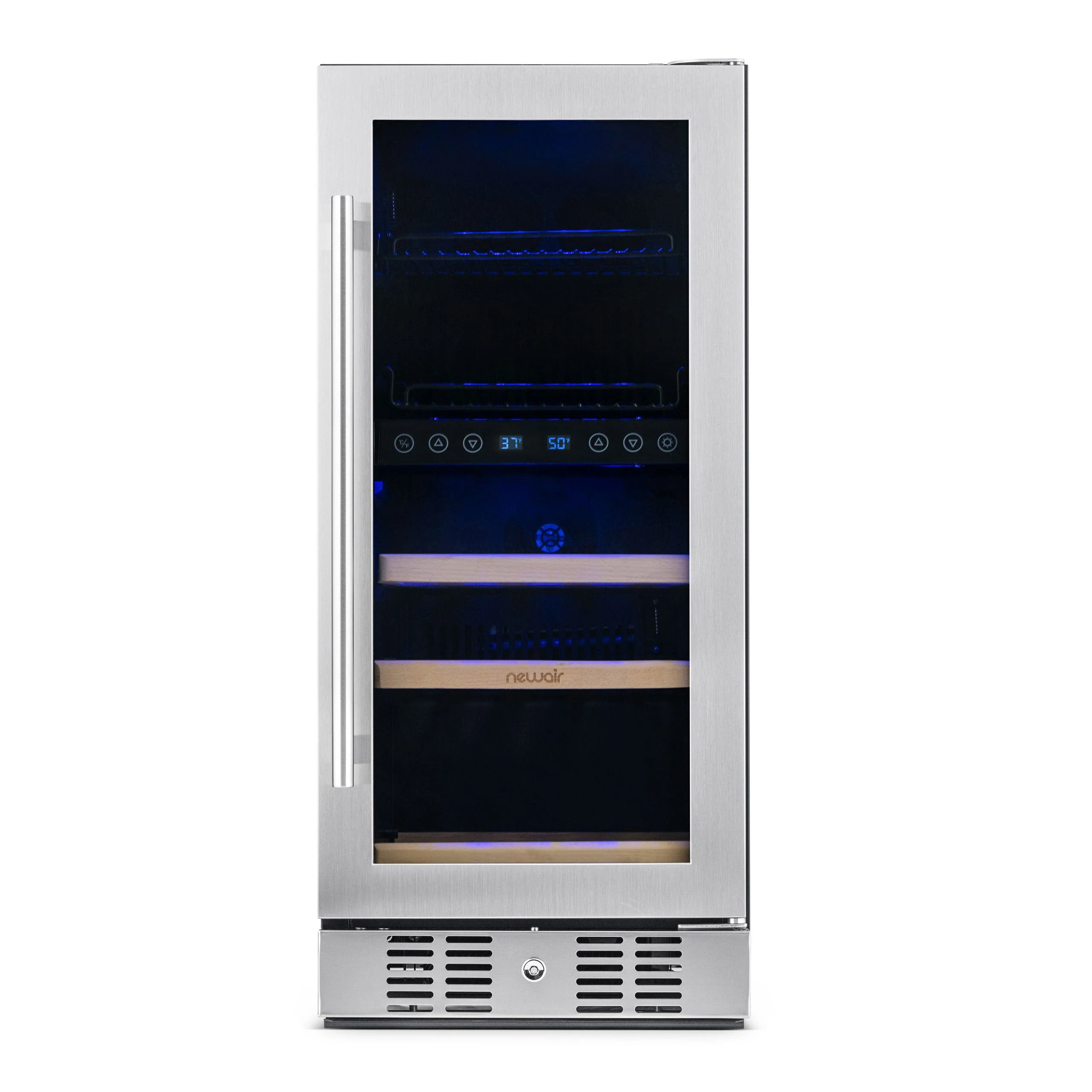Newair 48-Can, 9-Bottle Built-in Dual Zone Beverage Fridge - 15