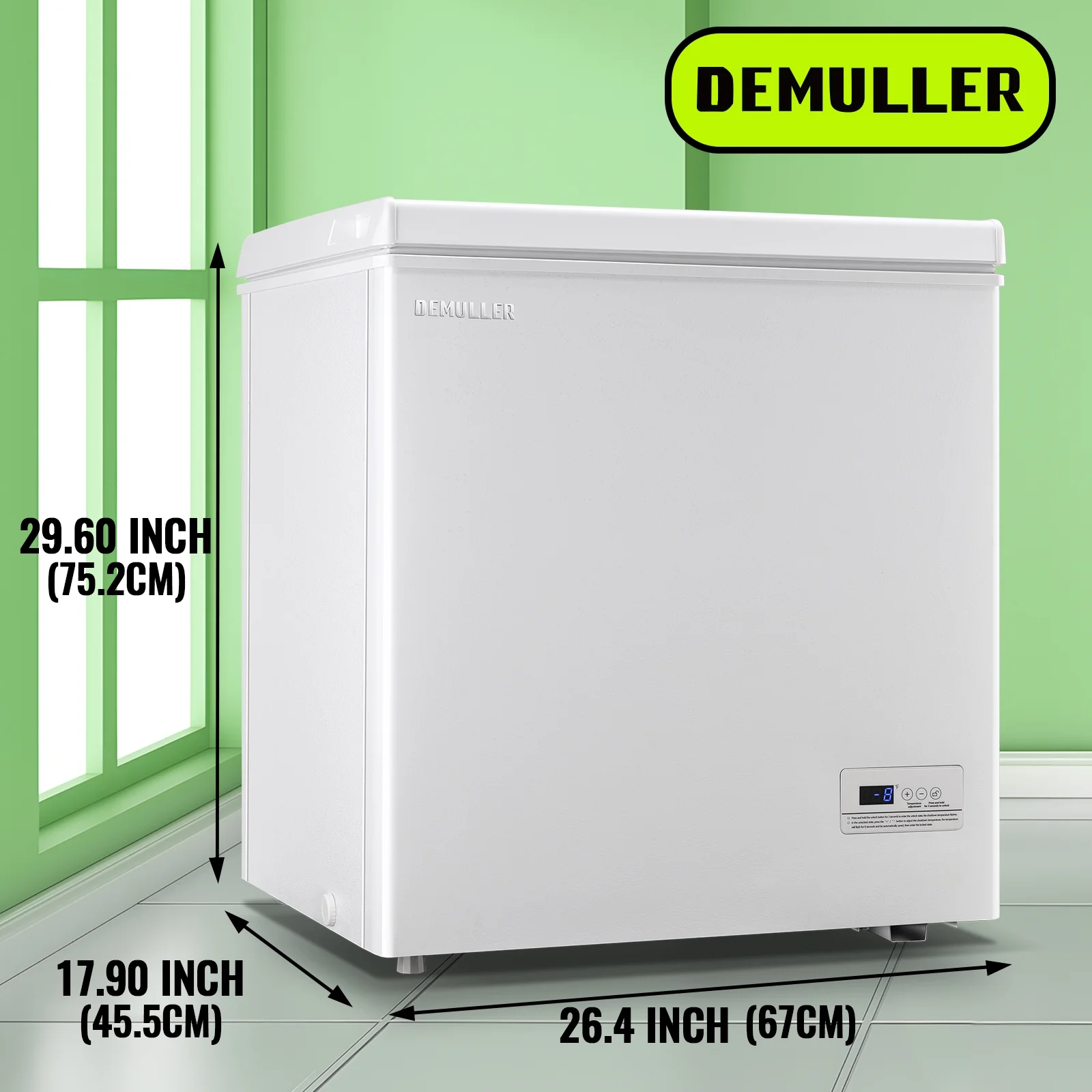 3.5 Cu. ft Chest Freezer Small Freezers with Top Open Door Freestanding Black(3.5 CU.FT/Black) - Image 10