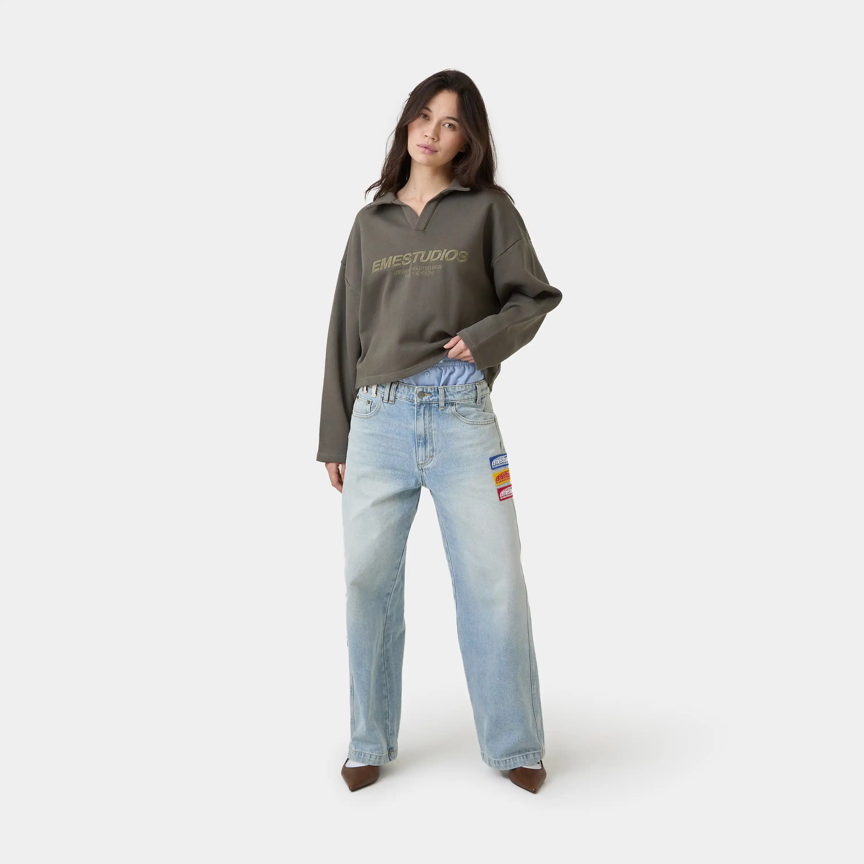 Playtime Olive Polo Crewneck
