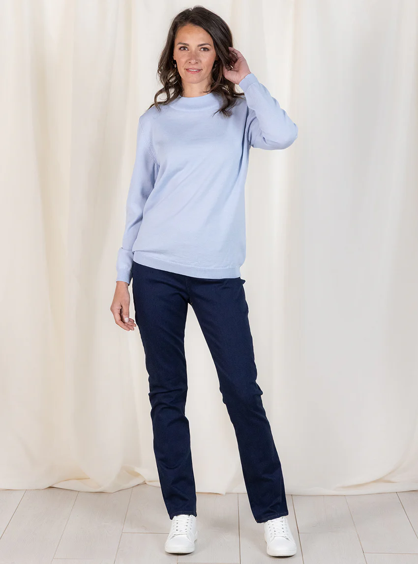 Jegging femme coton bleu indigo
