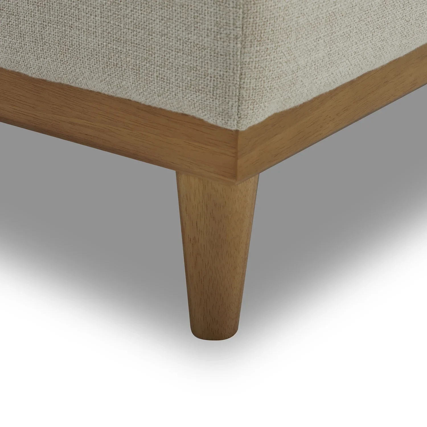 Better Homes & Gardens Springwood Square Wood Frame Ottoman, Charcoal Finish