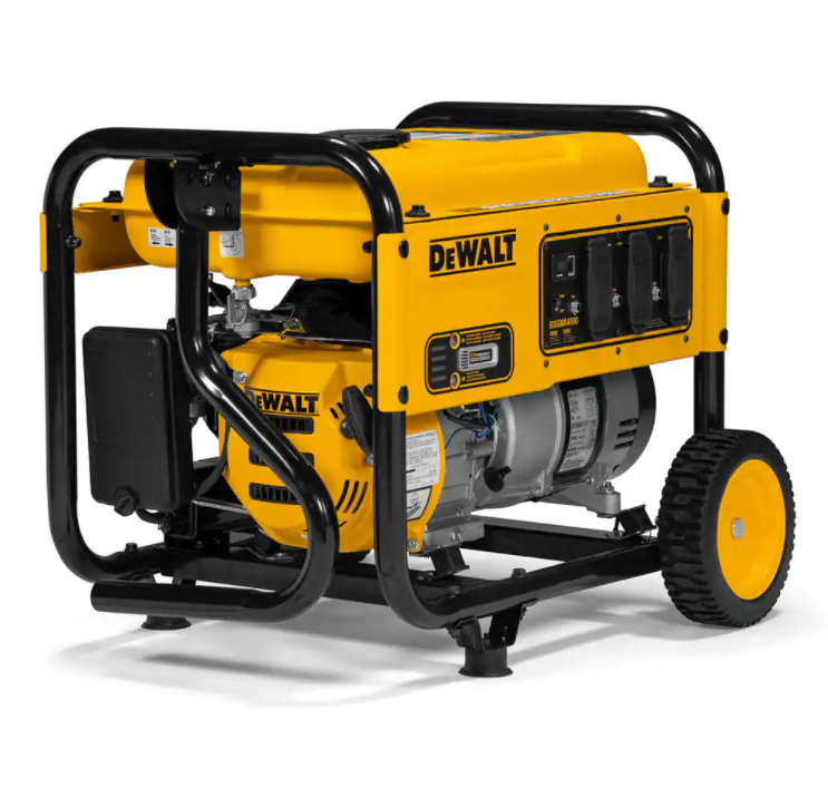 Générateur portatif à essence DEWALT de 8 000 watts avec démarrage électrique, régulateur de ralenti, prises GFCI et protection contre le monoxyde de carbone