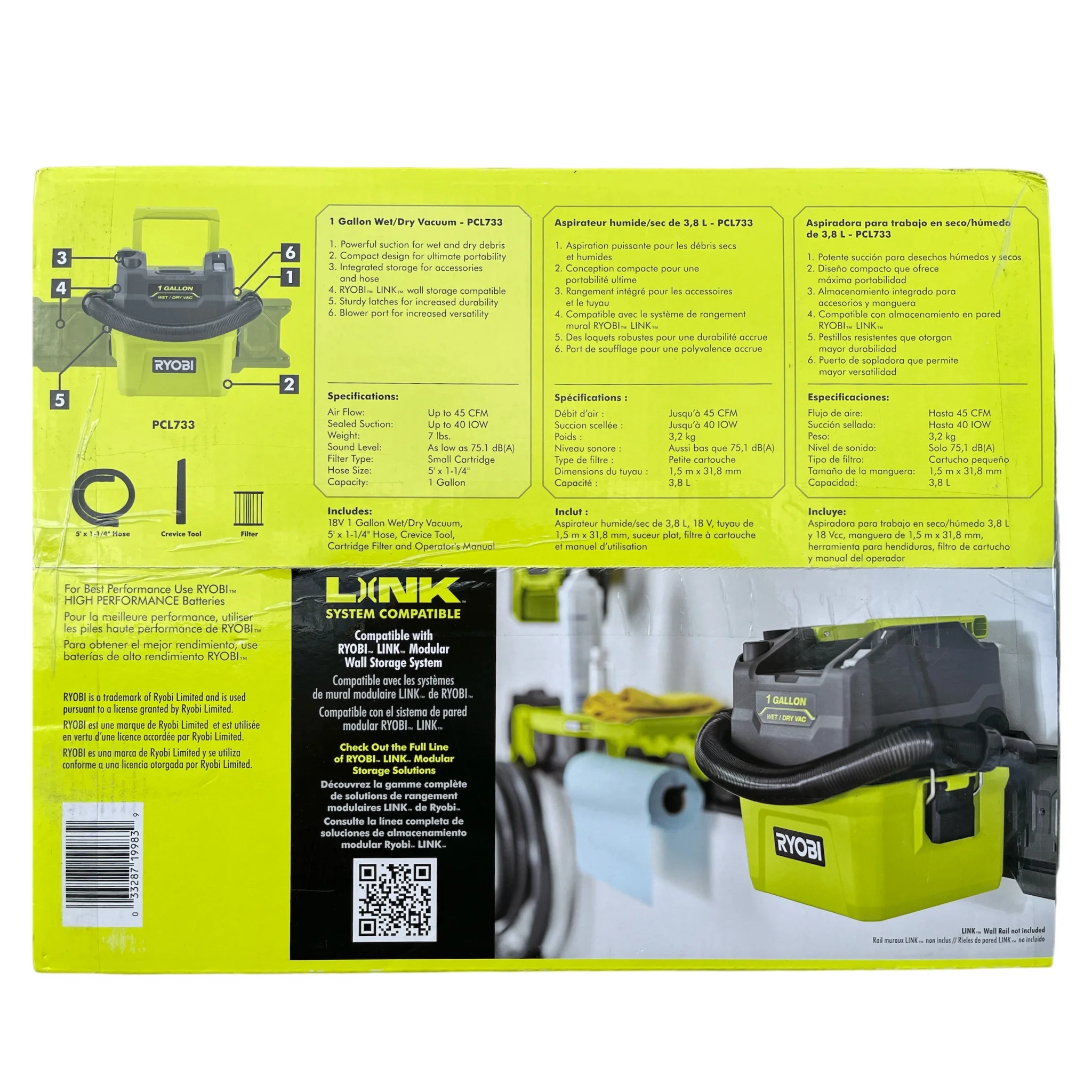 18V ONE+, 1 Gallon, Cordless, Wet/Dry Vacuum Cleaner - Image 2