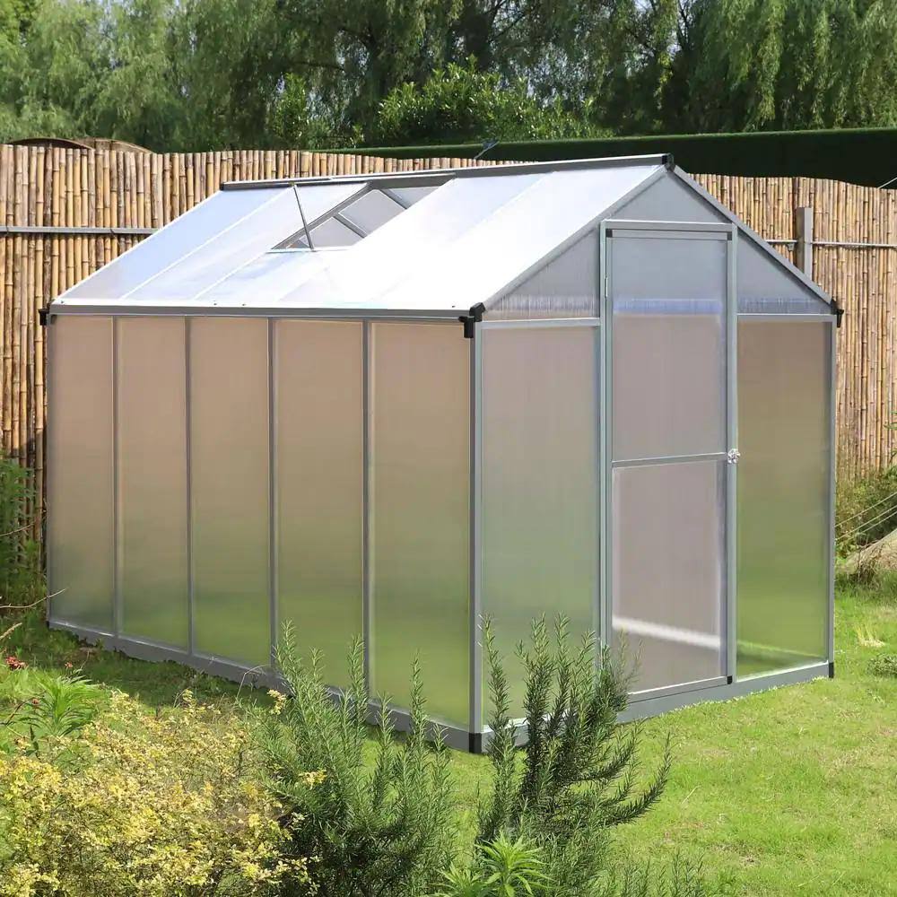 VEIKOUS 6 ft. x 10 ft. Walk-In Garden Greenhouse with Roof