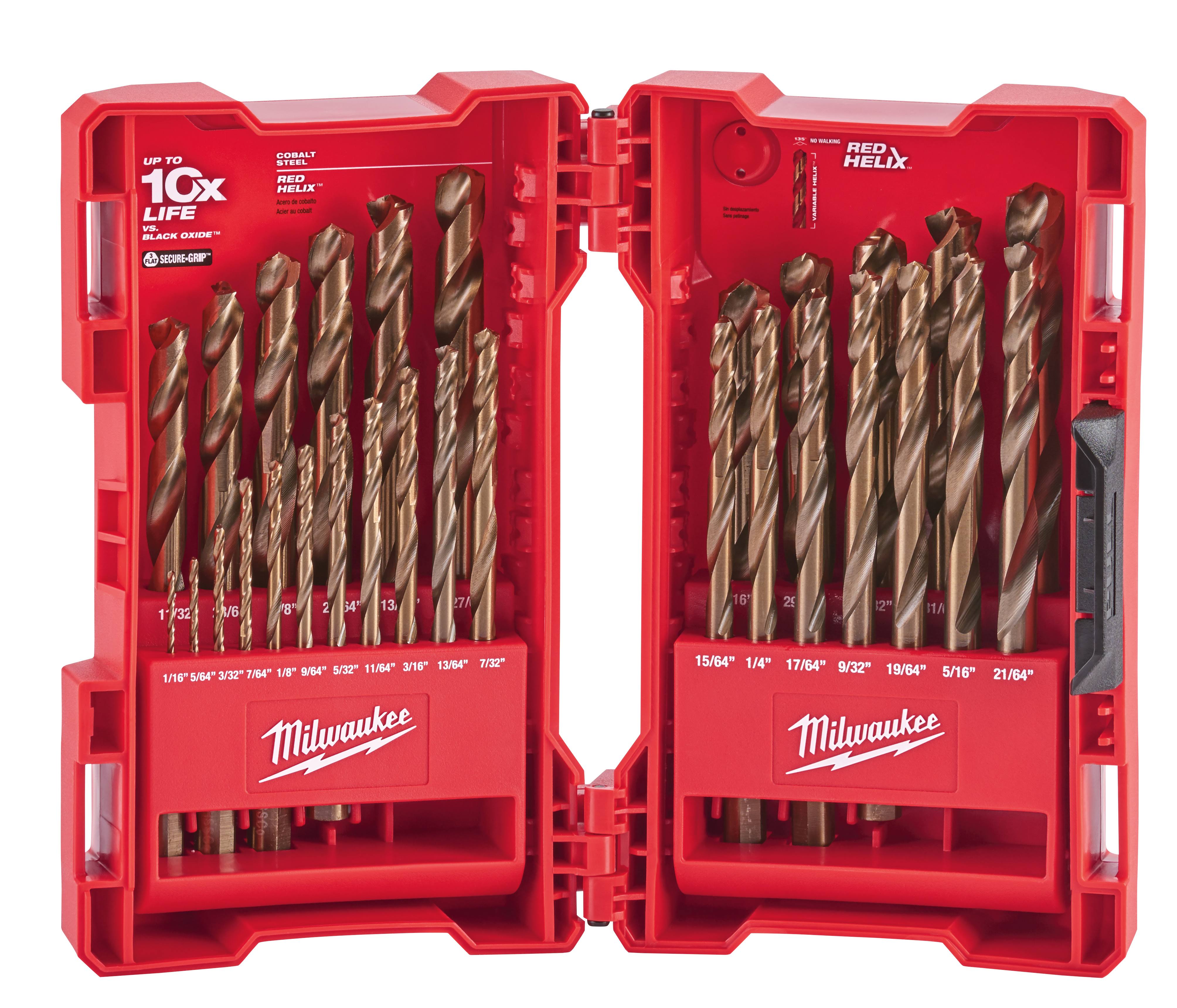 Milwaukee 48-89-2332 - 29 Piece Cobalt Red Helix Drill Bit Set