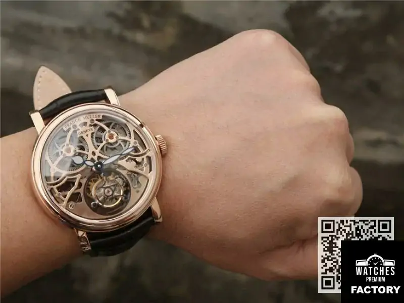 Franck Muller Giga Tourbillon 18K Rose Gold Skeleton Dial