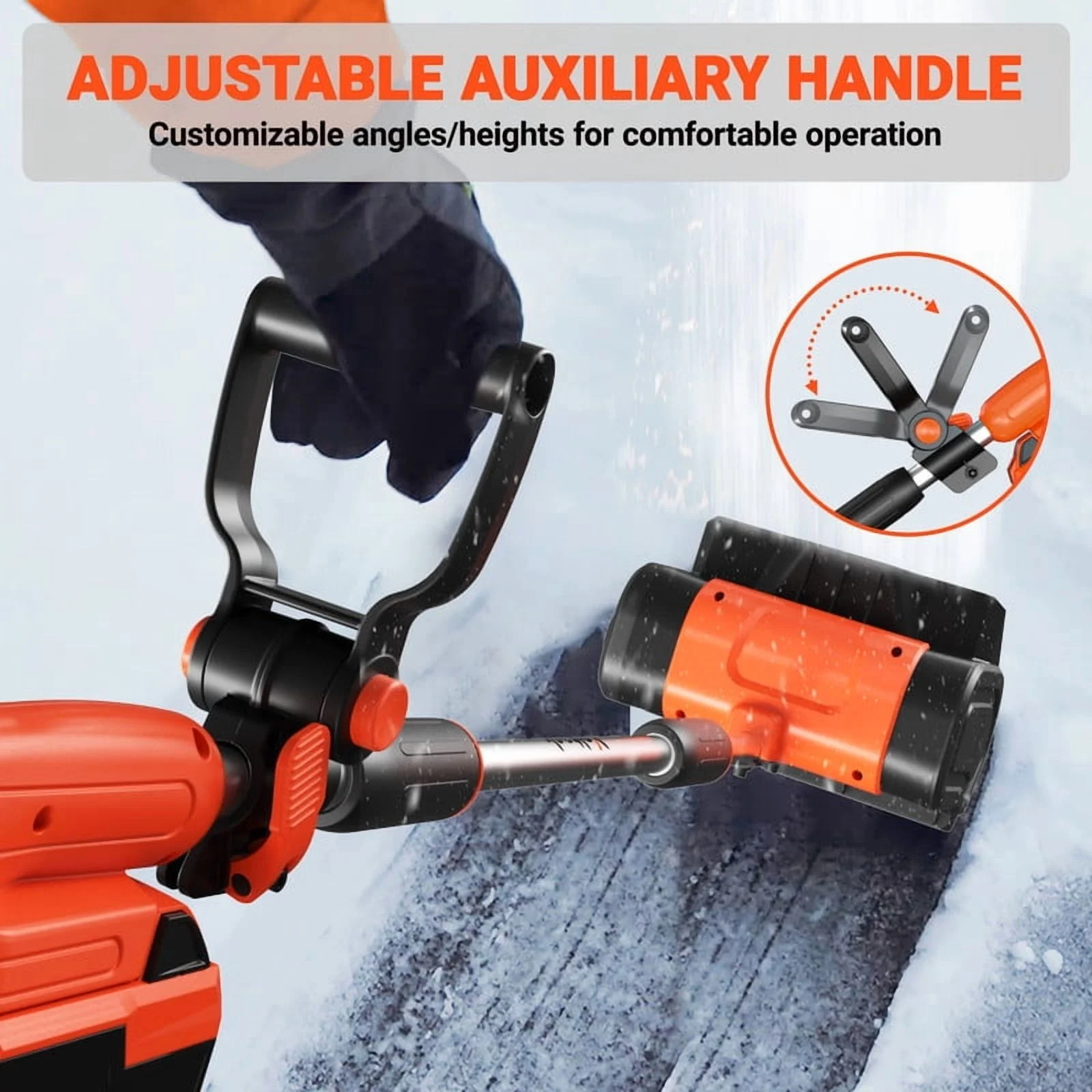 24V 11 inch Cordless Snow Shovel 7 3lbs Lightweight Electric Snow Blower with 4 Ah Battery Quick Charger Included for Driveway Sidewalks Image 5