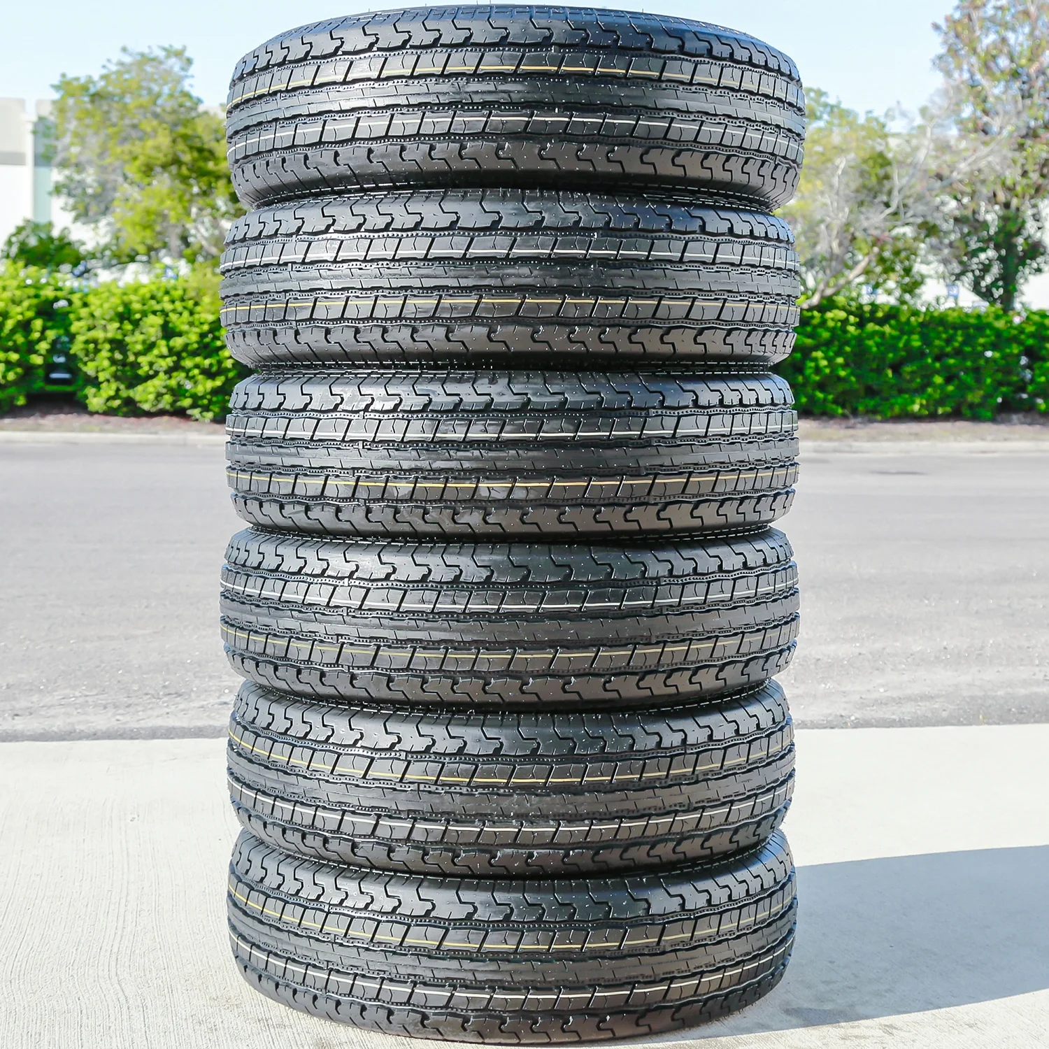Set of 4 Roundrule ST Hikee Semi - Steel ST205/75R14 205/75R14 105/101 L D 8 Ply Trailer Tires
