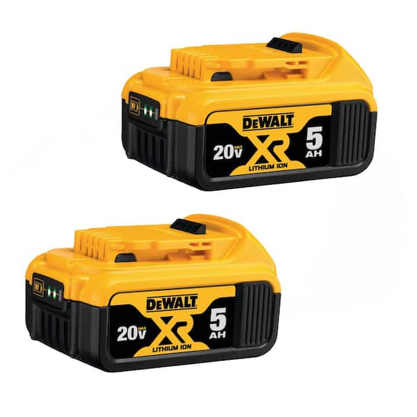 20V MAX XR Premium Lithium Ion 5 0Ah Battery Pack (2 Pack)