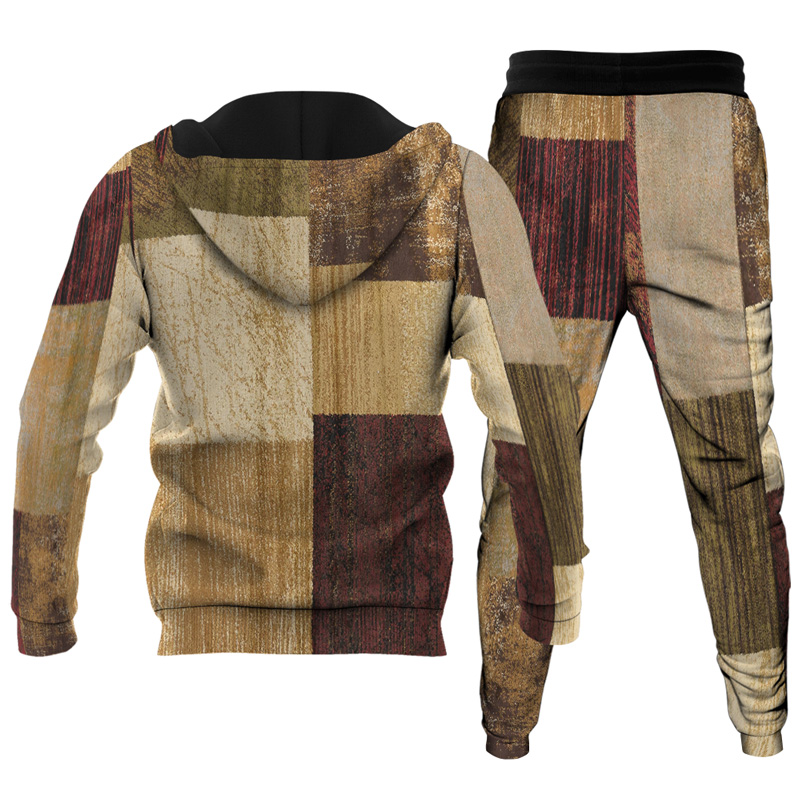 Ensemble de sweat à capuche imprimé personnalisé pour homme 027