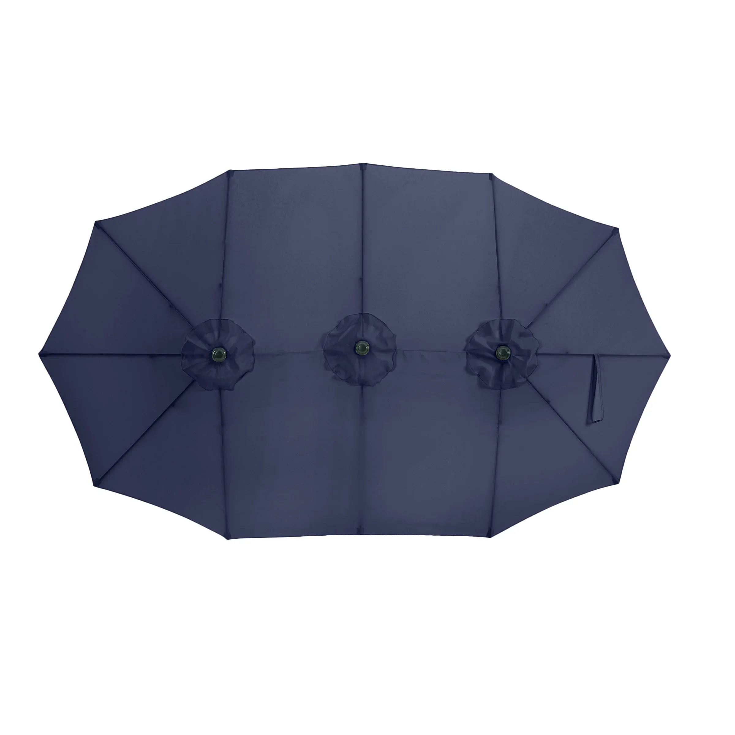 Pure Garden 15 Ft Double Patio Umbrella �?XL Sunshade with Hand Crank, Beige