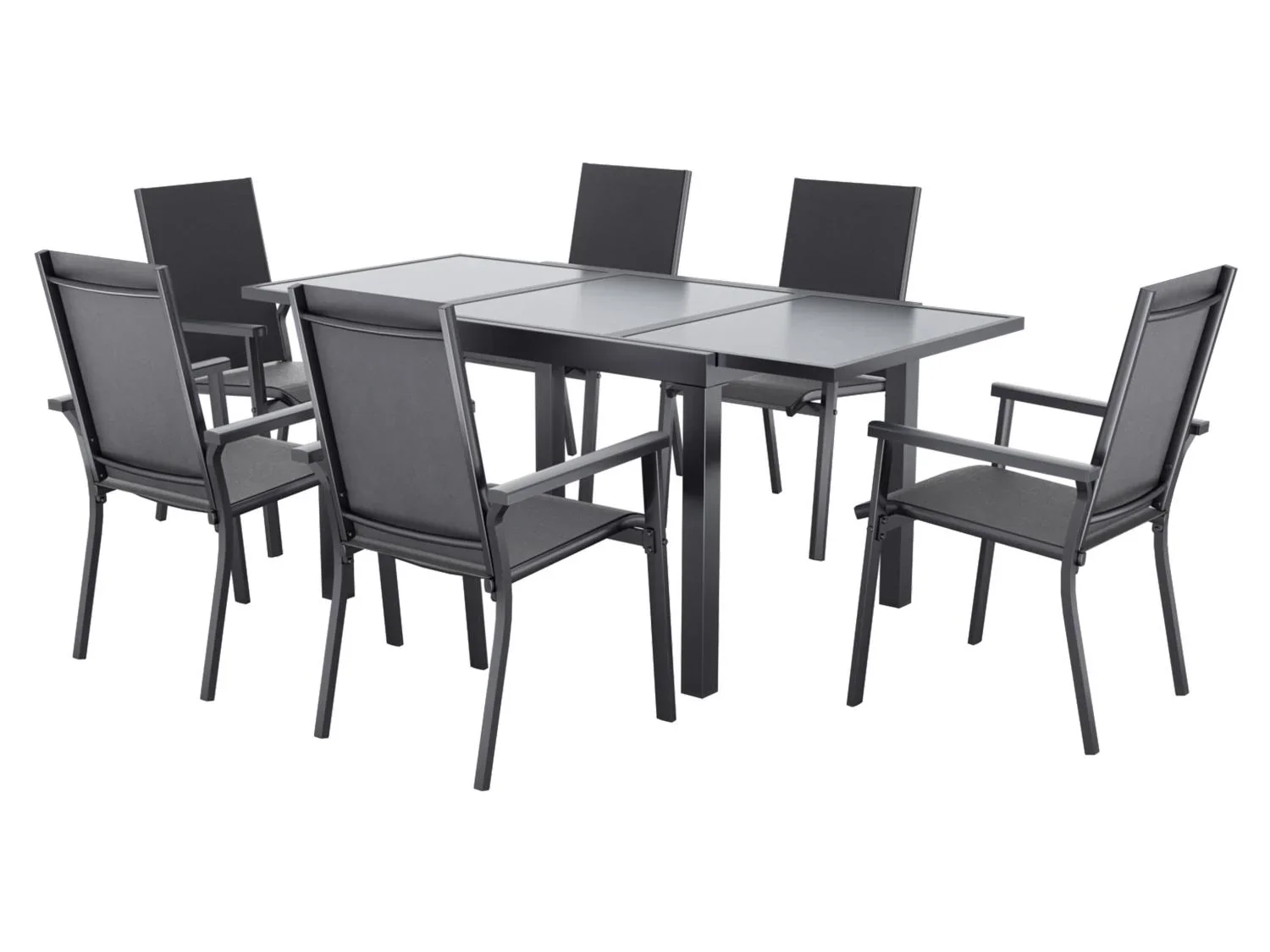 LIVARNO Table de jardin + Lot de 6 fauteuils Houston