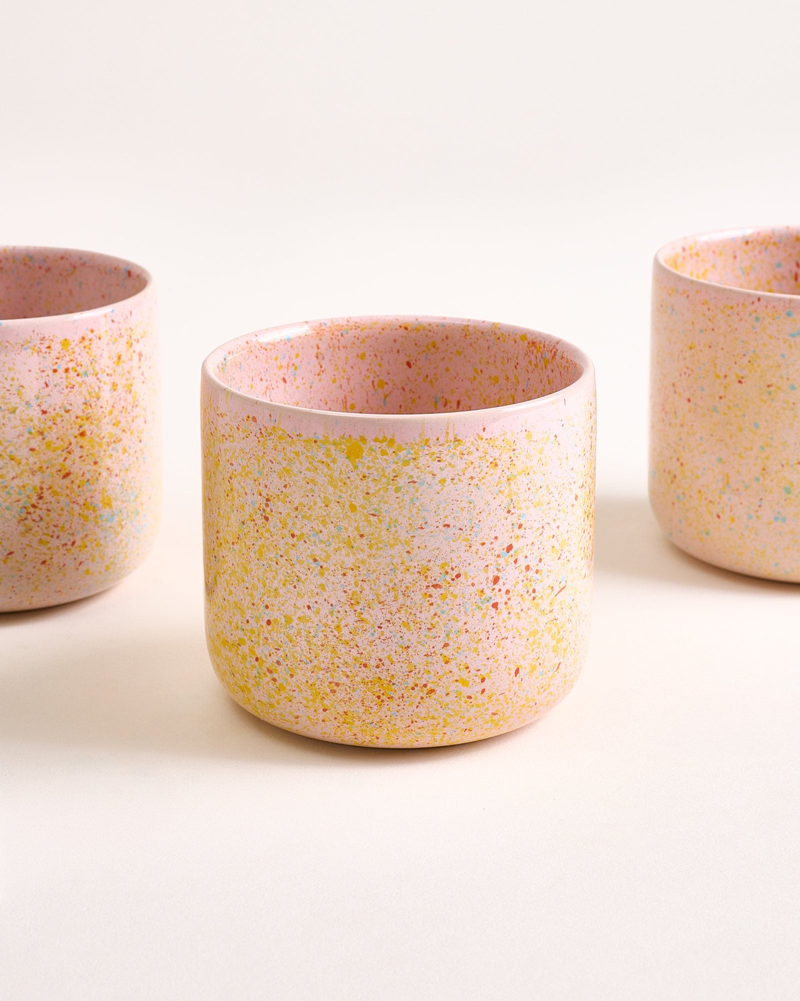NÓDOA - LARGE CUP SPECKLED PINK SET OF 4