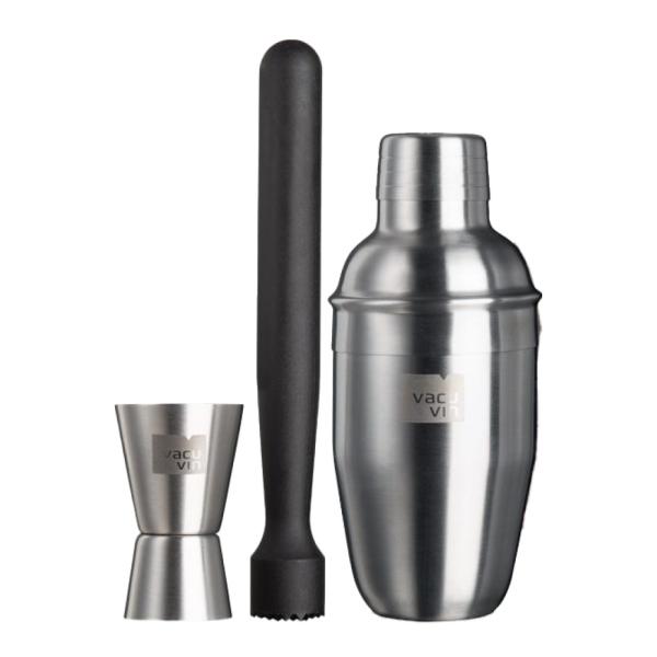 Cocktailsett Basic sølv/svart