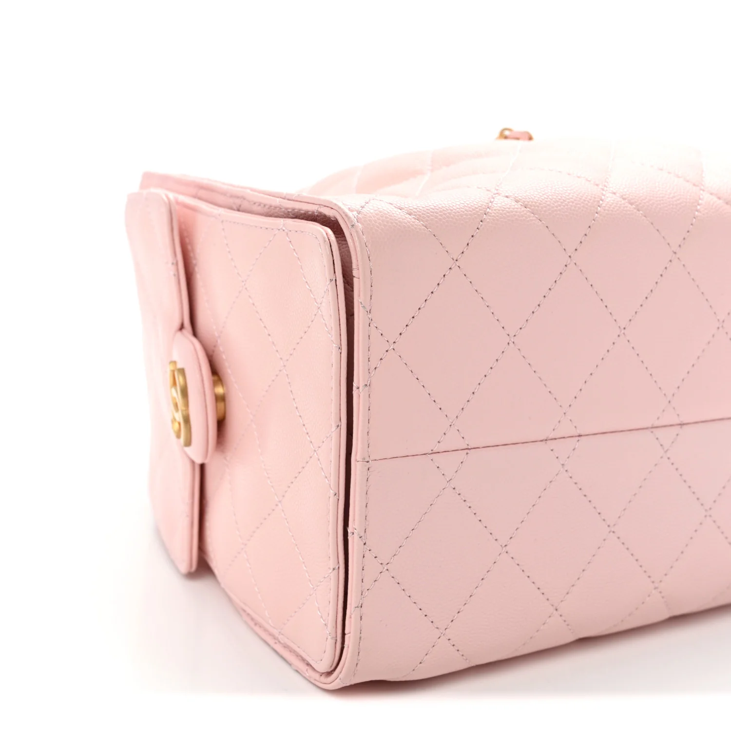 Caviar Quilted Small Chanel 25 Handbag Light Pink
