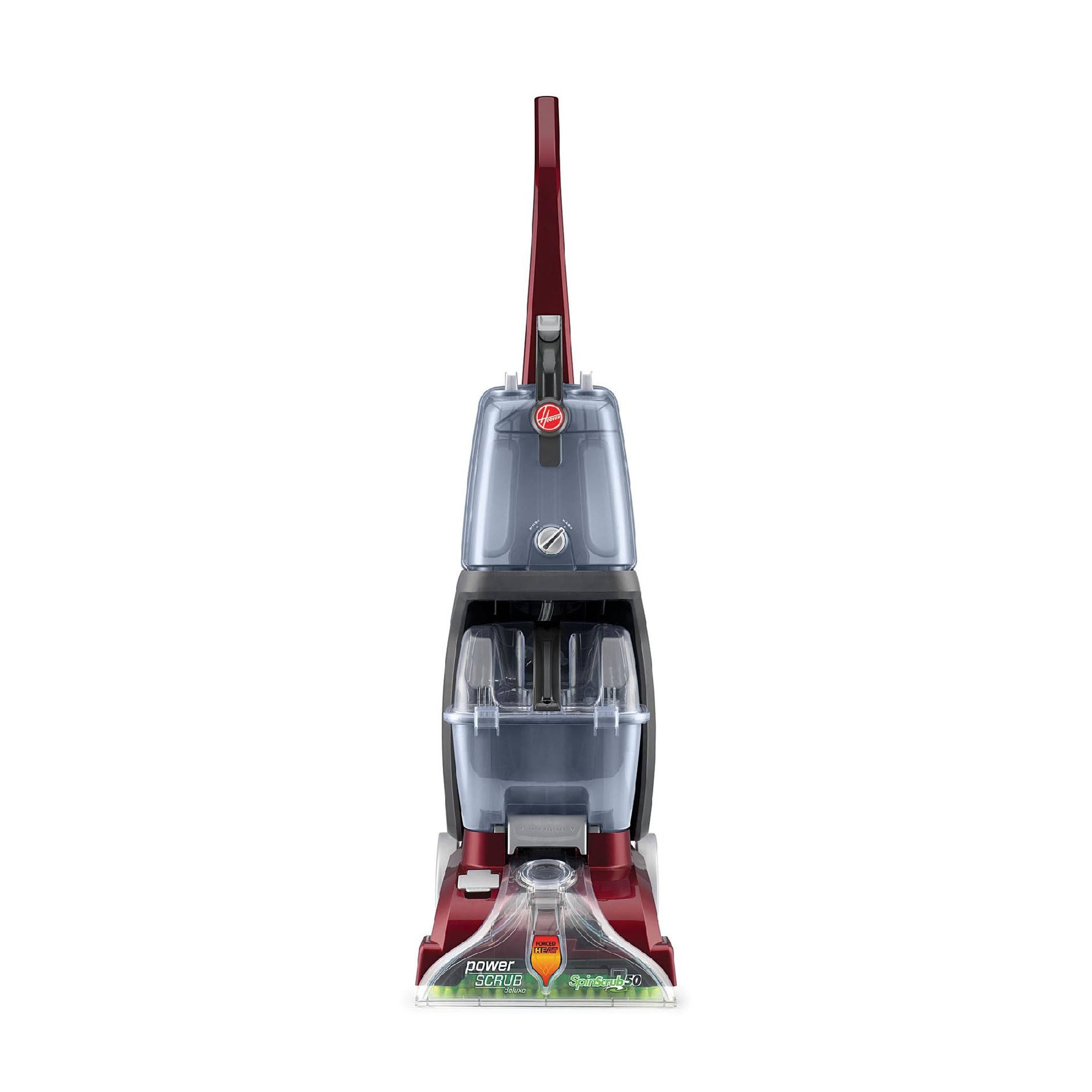 Hoover Power Scrub Deluxe Carpet Upright Deep Cleaner - Red