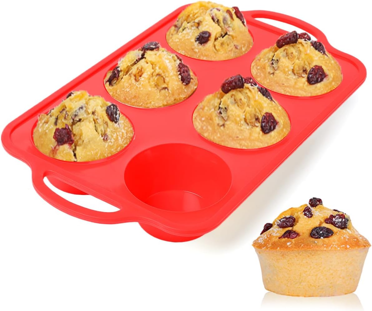 CAKETIME Silicone Muffin Pan Mini 24 Cups, 1 Pack Cupcake Pan, BPA Free