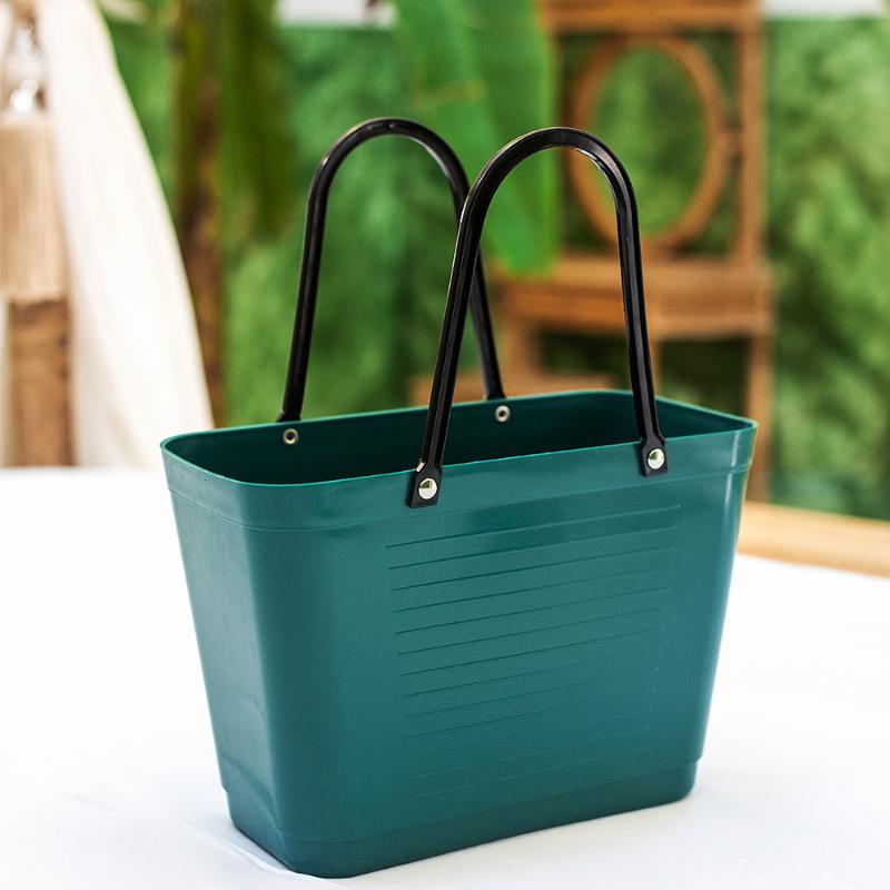 Green Plastic veske liten 7,5L mørk grønn
