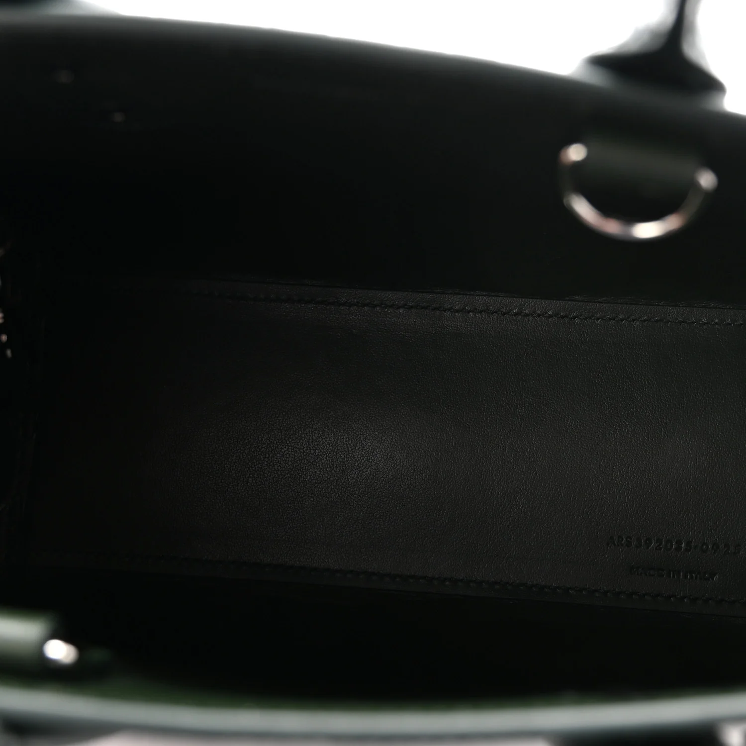 Calfskin Crocodile Embossed Nano Sac De Jour Dark Green