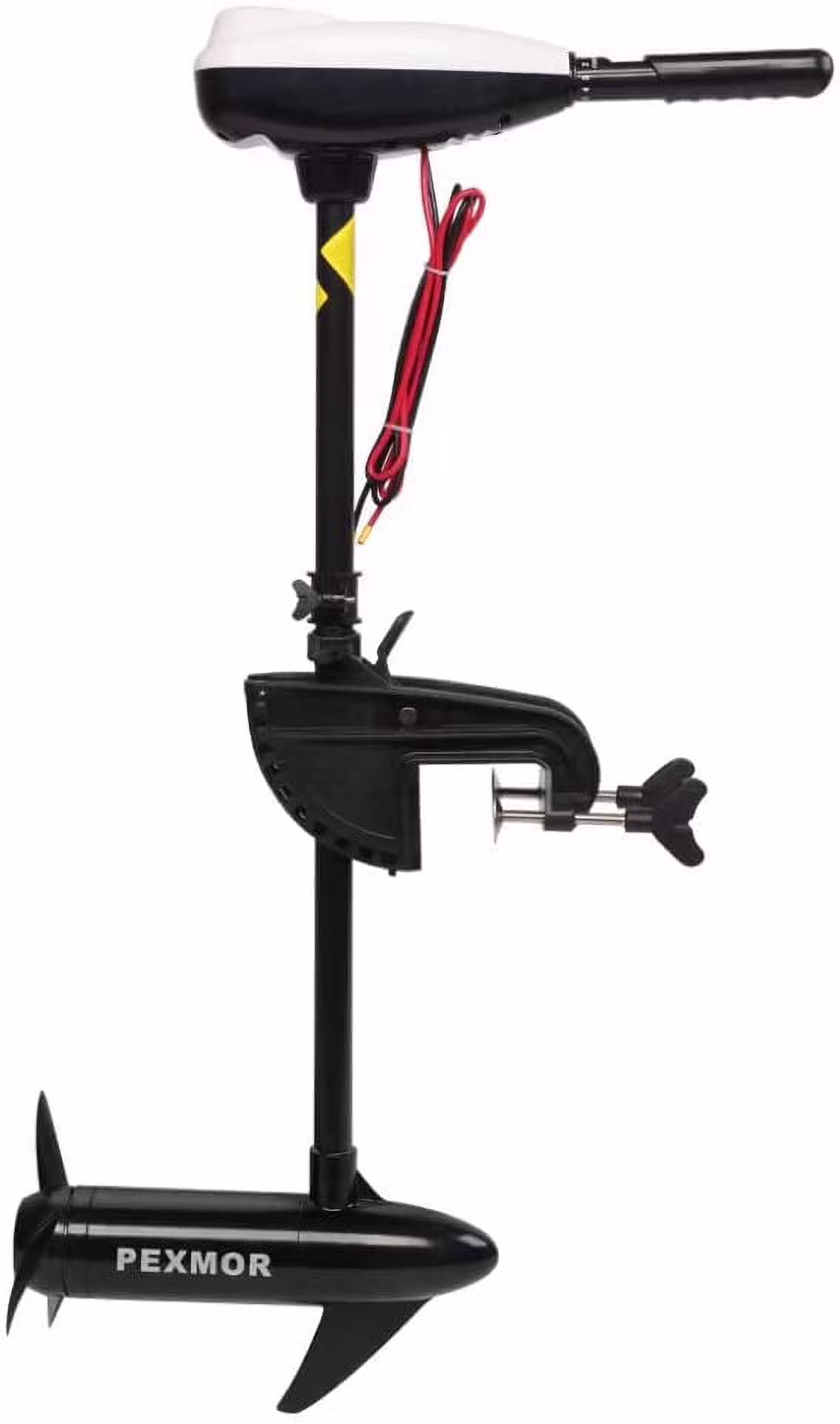 Electric Trolling Motor 36/46/55/86LBS Thrust Saltwater Transom Mounted w/LED Battery Indicator 8 Variable Speed for Kayak, Inflatable Fishing Boats(24lb Trust)