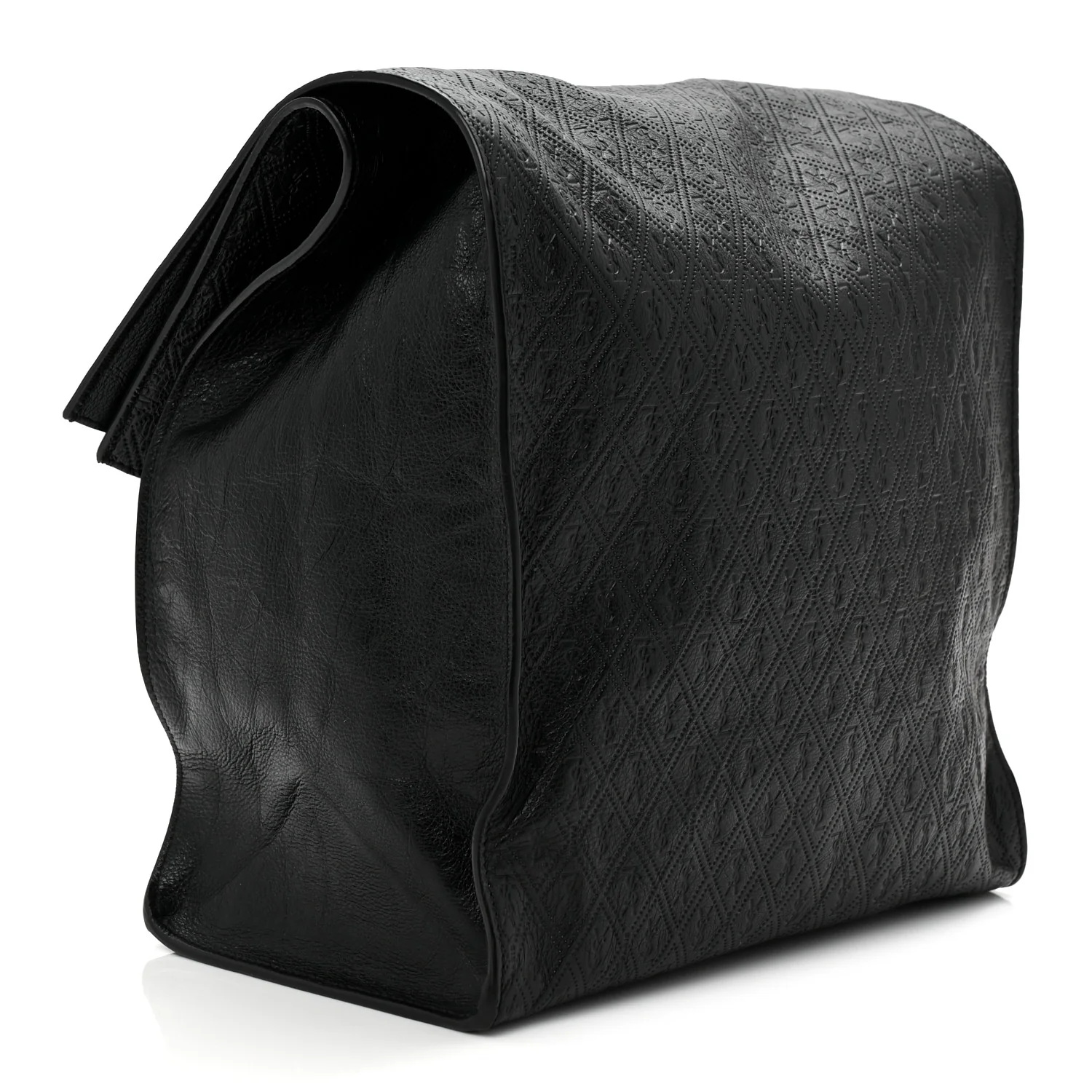 Calfskin Monogram Deli Paper Bag  Vintage Black