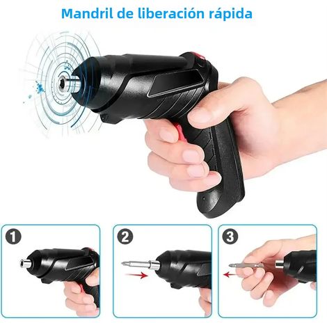 (Ensemble de 47 pièces) Jeu de tournevis électrique portable sans fil, 3,6 V, équipé d'une batterie de 1800 mAh — vue 4