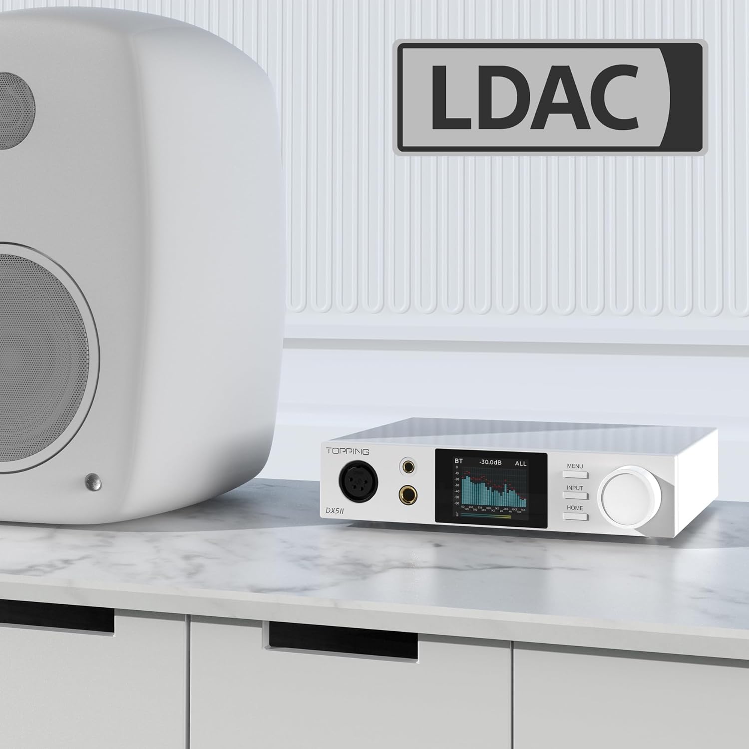 TOPPING DX5 II Hi-Res DAC & Headphone Amp Combo – Dual ES9039Q2M  X-Hybrid Amp  10-Band PEQ  LDAC Bluetooth 5.1  4.4mm Balanced & 6.35mm Headphone Output  Preamp Mode  12V Trigger (Silver)