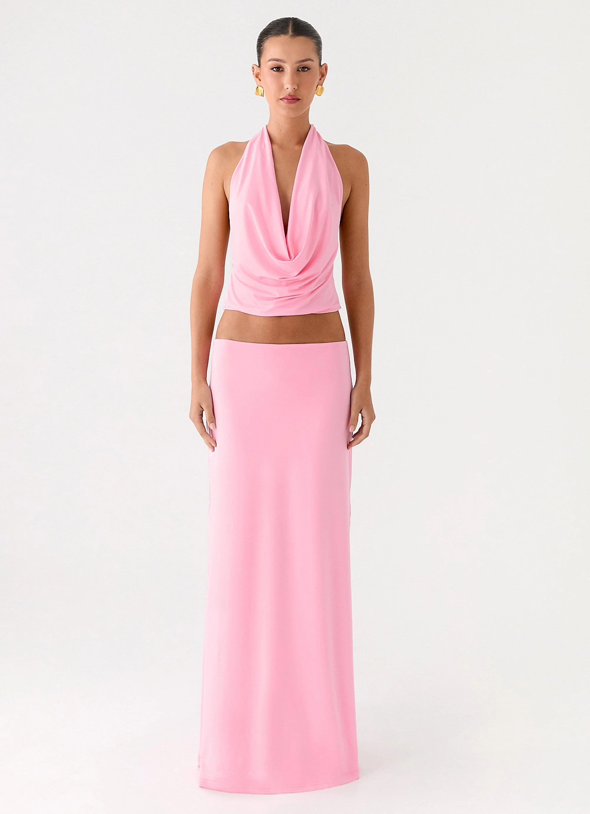 Ashi Cowl Top - Pink