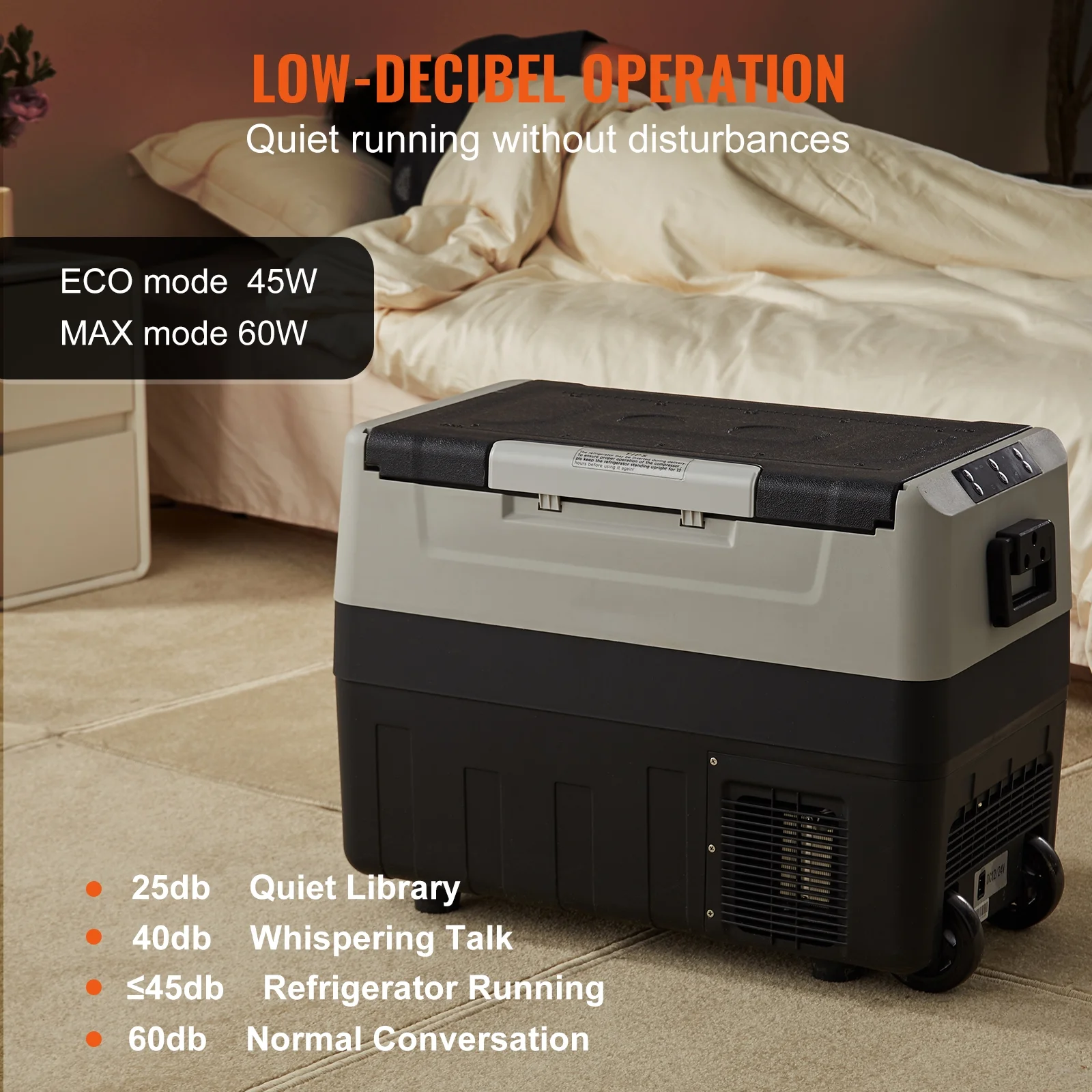 12 Volt Refrigerator, 48QT, Dual Zone Car Fridge Freezer with App Control Wheels, 12/24V DC 100-240V AC Electric Compressor Cooler for Car Truck Vehicle RV Boat Outdoor Home Use - Image 7