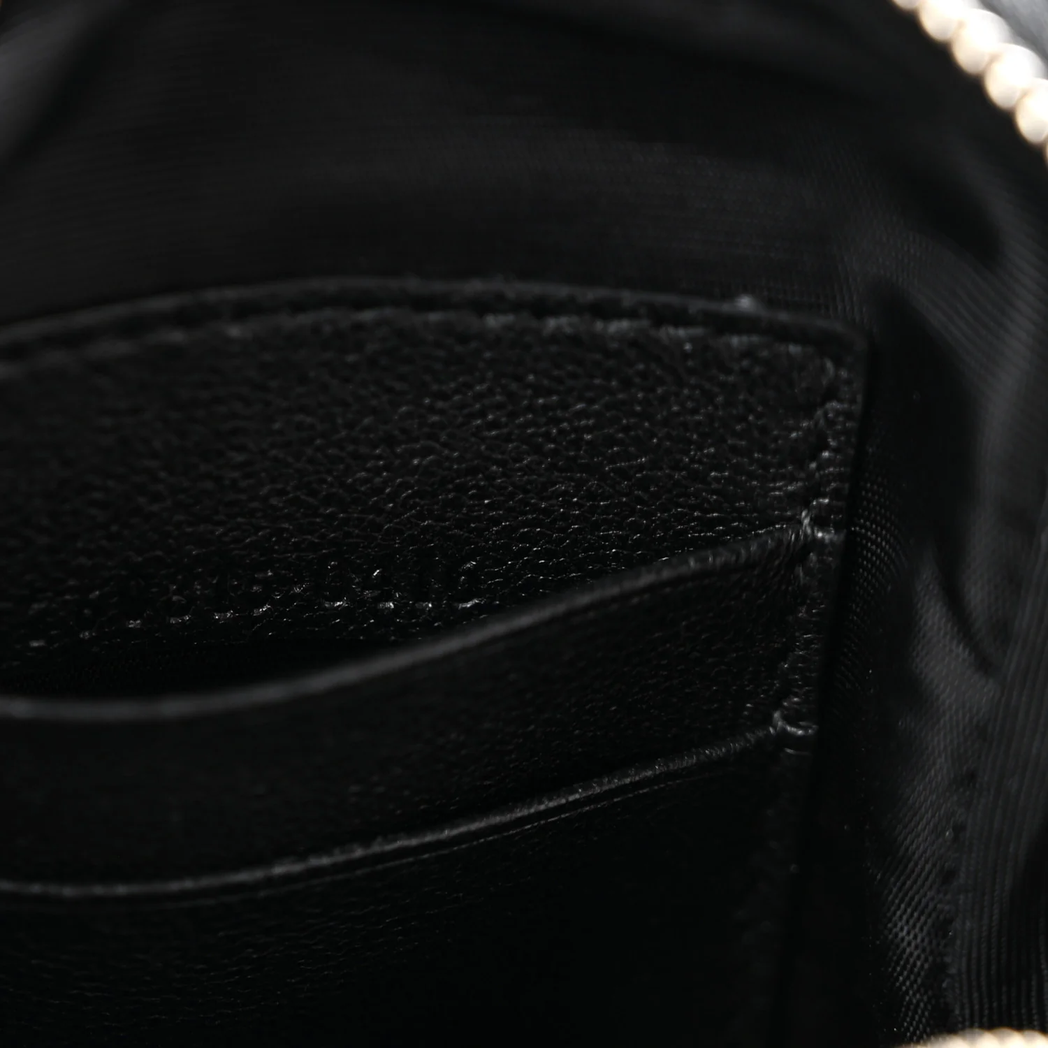 Sakai Be Green Calfskin Diagonal Stitched Mini Blondie Vertical Shoulder Bag Black