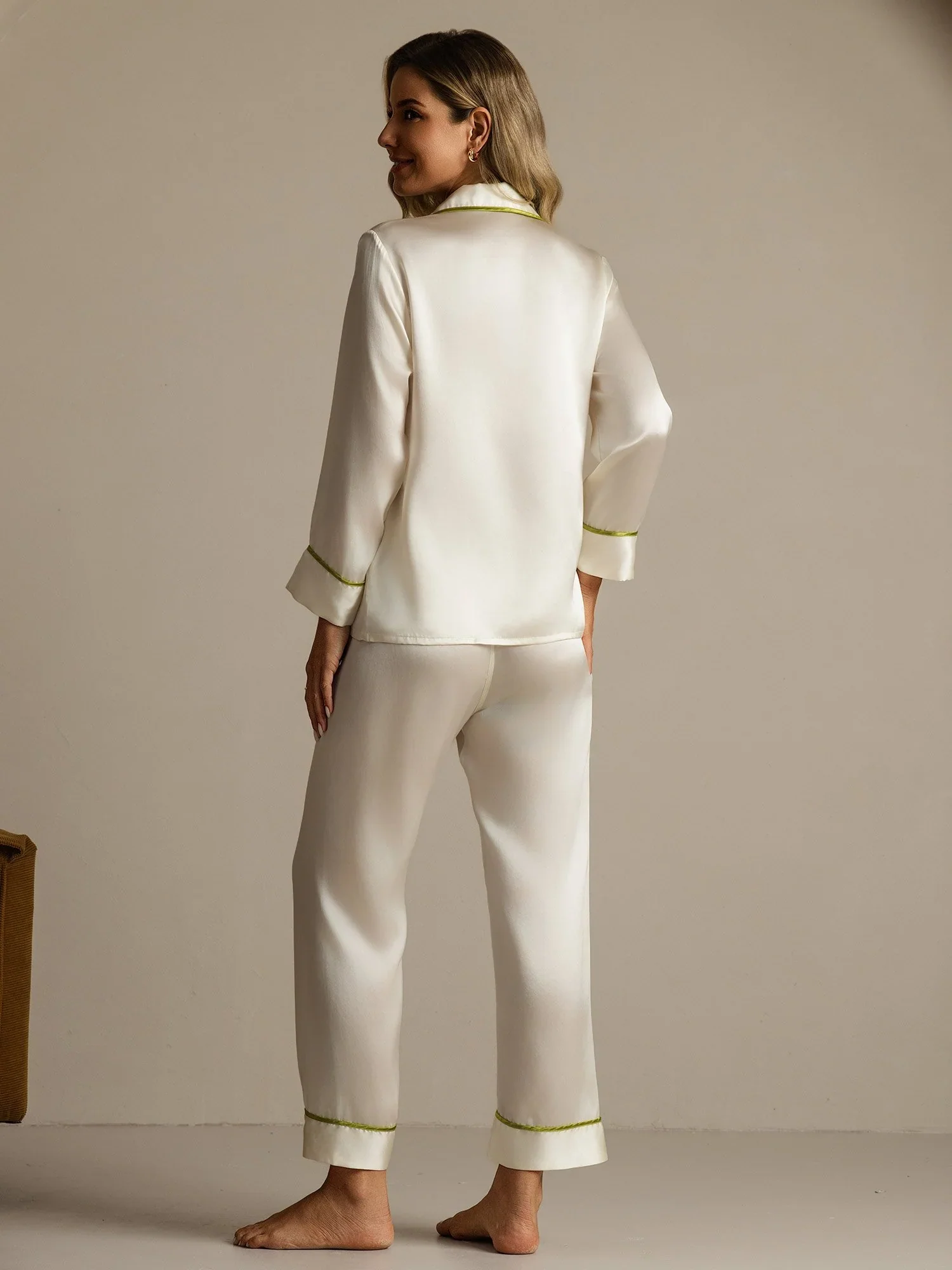 100% Mulberry Silk Classic Pajama Set