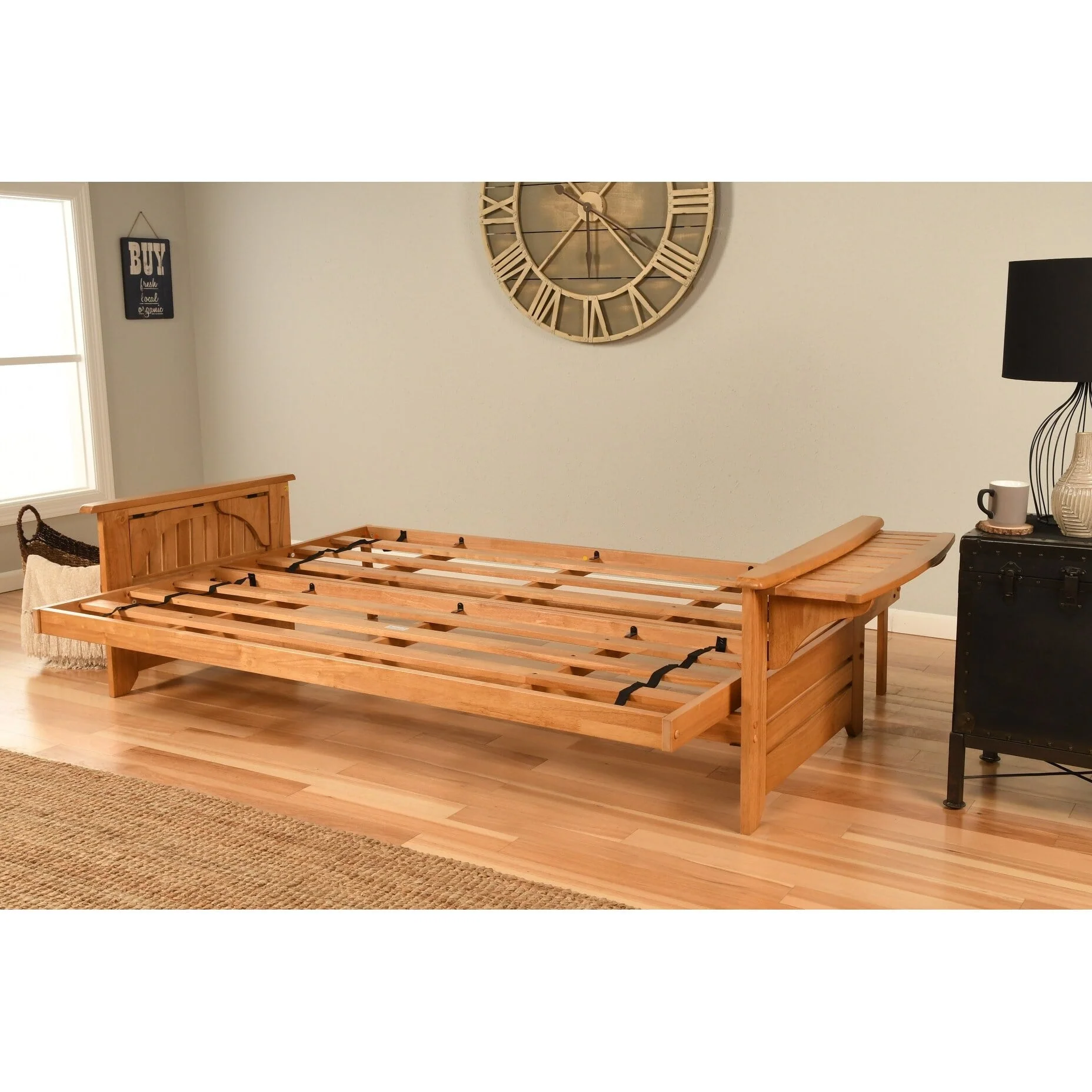 Phoenix Queen-size Futon Frame in Butternut Finish - Image 4