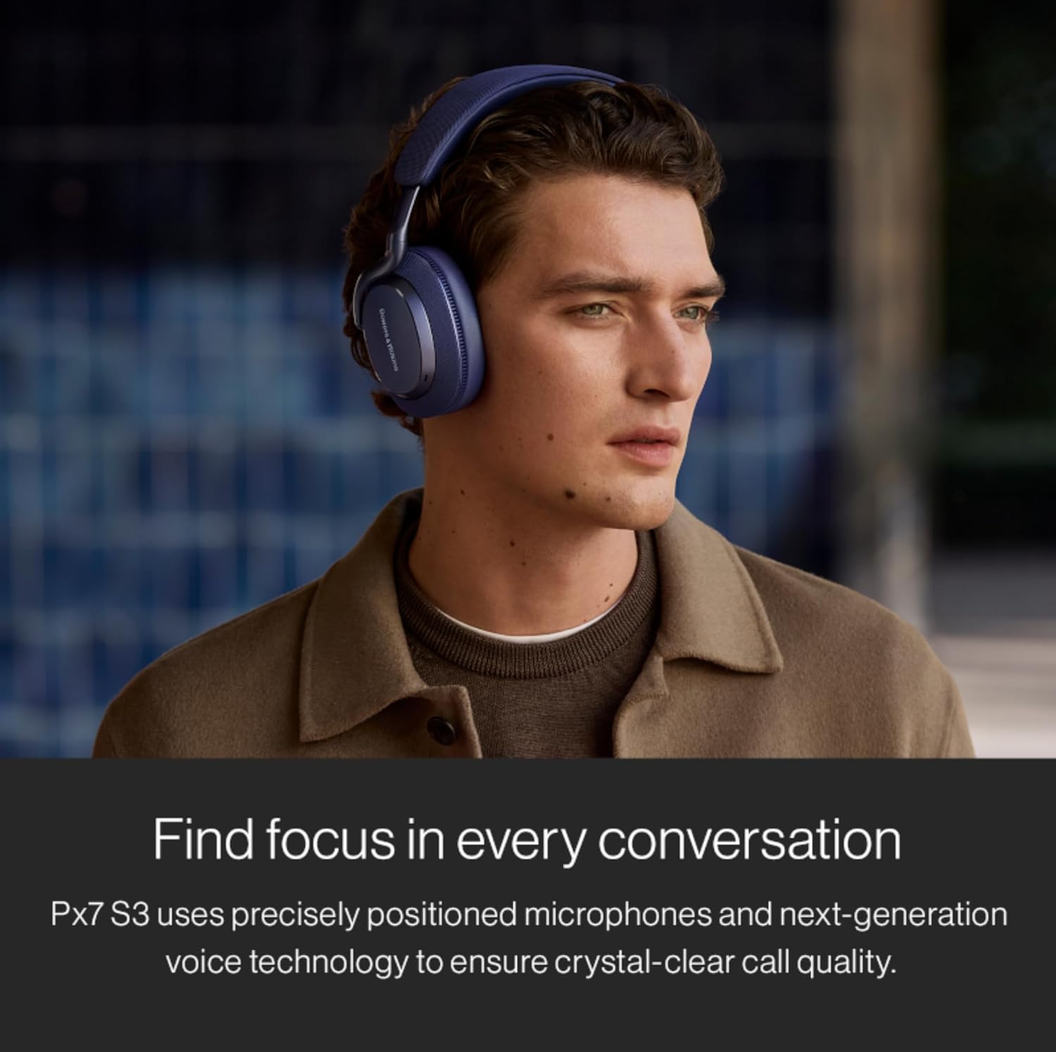 Bowers & Wilkins Px7 S3 Wireless Headphones Over Ear Noise Cancelling  Active Noise Cancelling & Transparency Mode  Hi-Res Sound  Bluetooth  30-Hr Playtime  Quick Charge  Anthracite Black