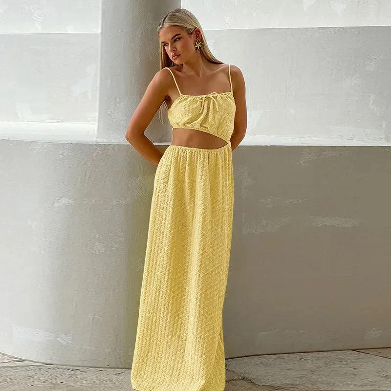 Sophie Paris | Robe longue fendue à nouer