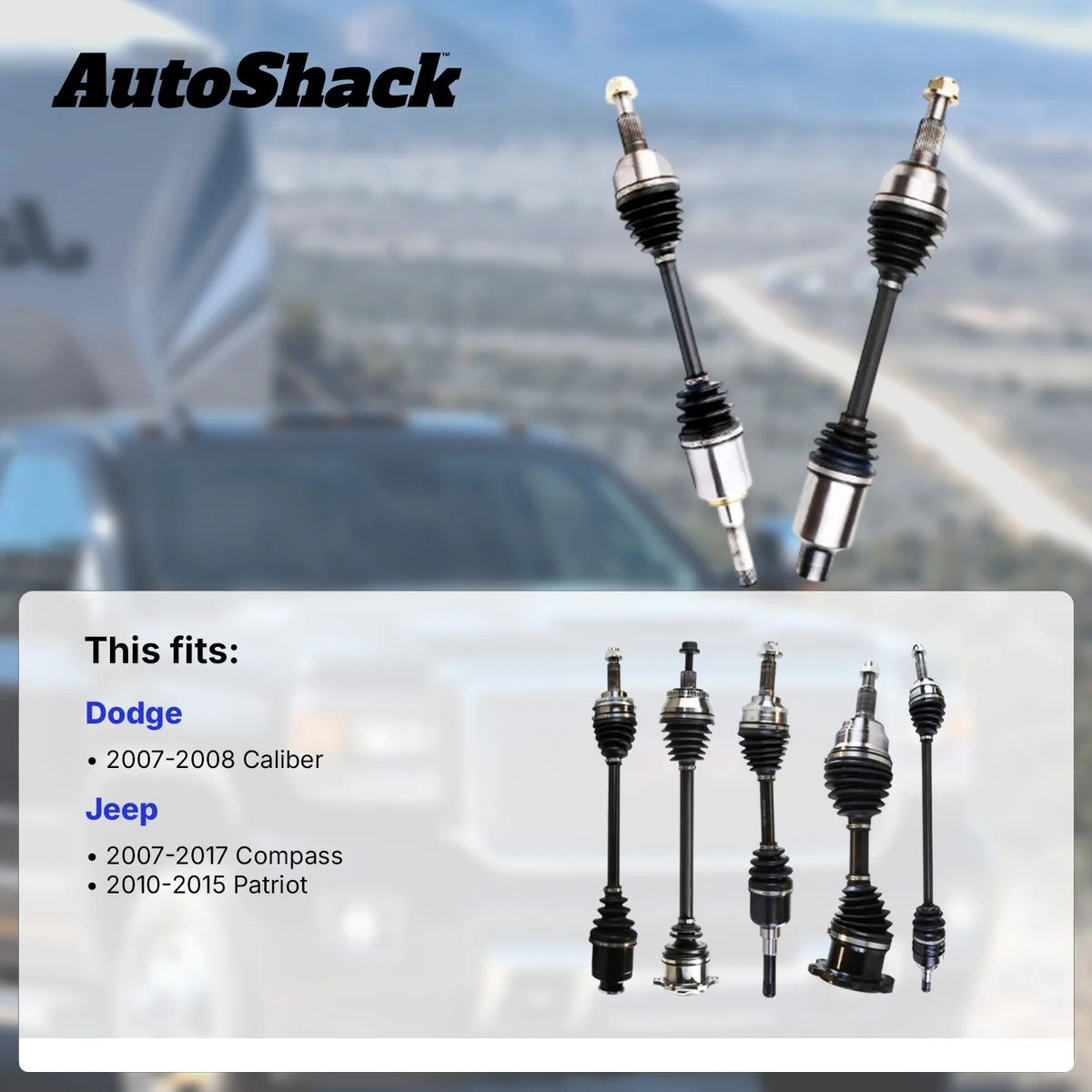 Front CV Axle Shafts | Replacement for 2007-2017 Jeep Compass 2007-2015 Jeep Patriot | 2-PC - Image 2