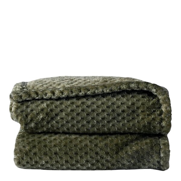 Anni fleece teppe 130x170 cm grønn