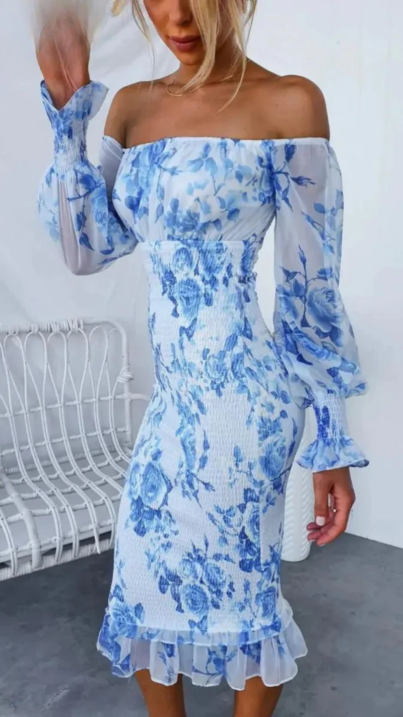 Robe midi de luxe pour femmes, robe de soirée élégante