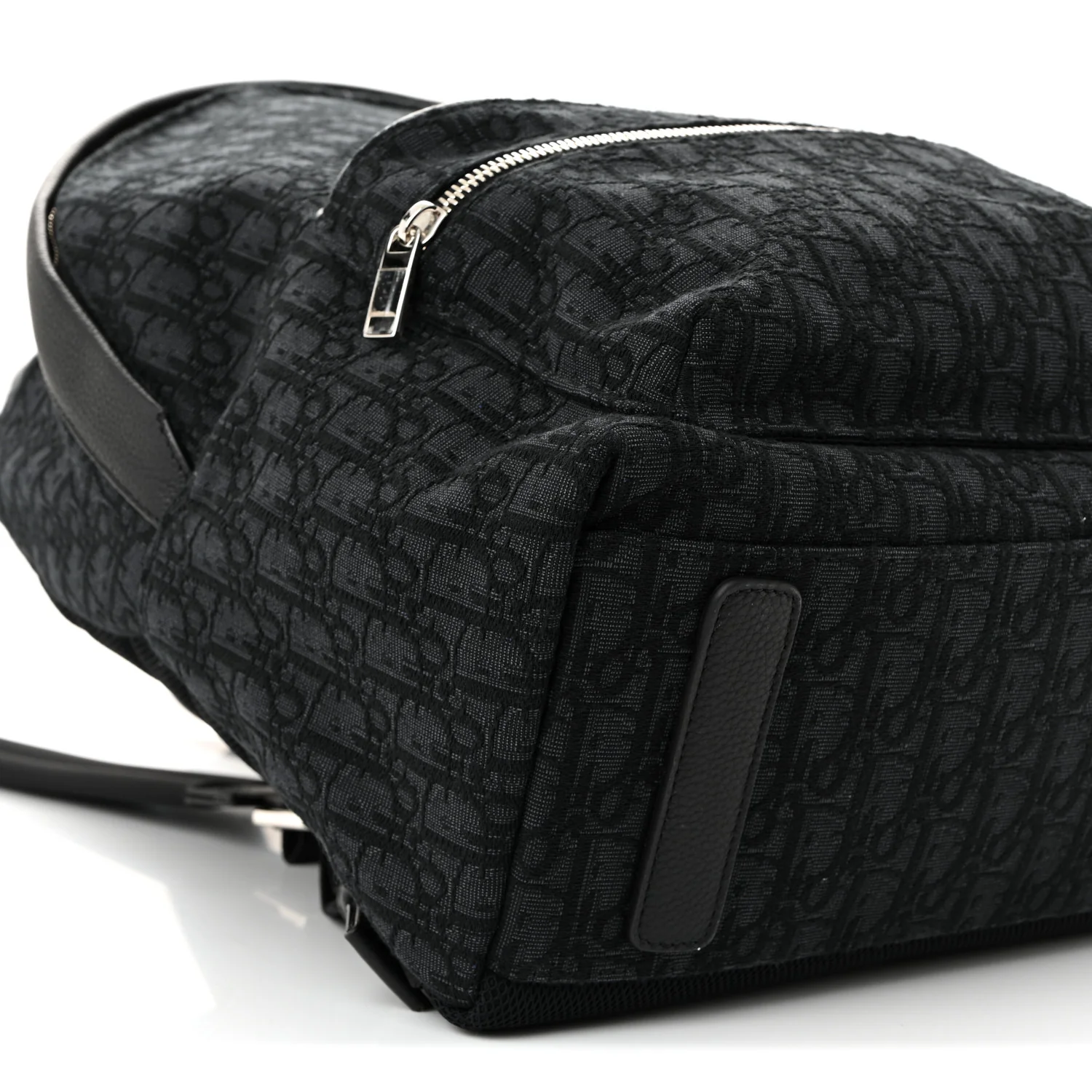 Oblique Calfskin Rider Backpack Black