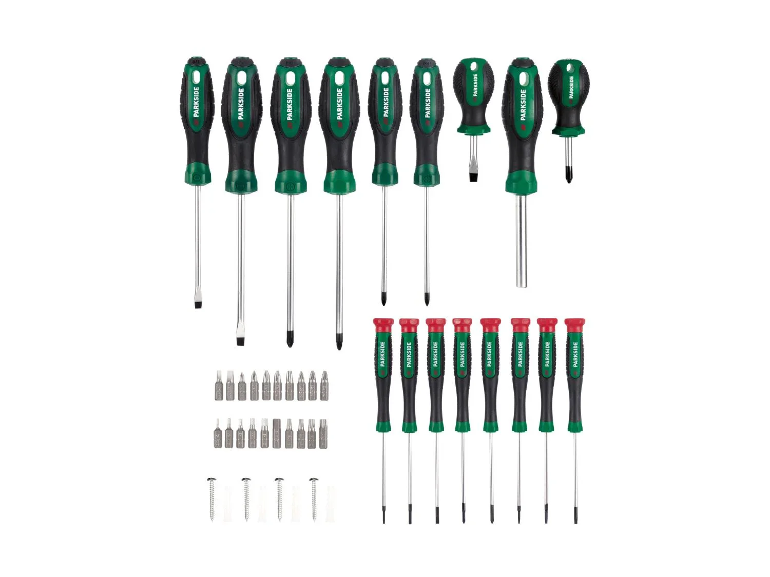 PARKSIDE Set de tournevis et embouts, 37 pices