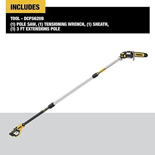 DEWALT 20V MAX XR Brushless Cordless Pole Saw Tool Only - Battery & Charger Not Included DCPS620B