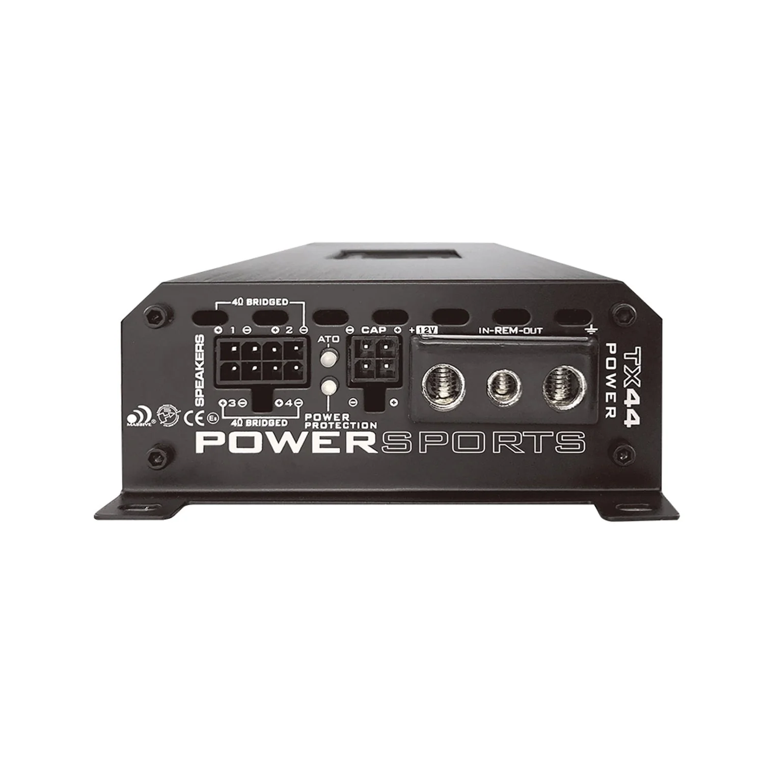 Massive Audio TX44 Trident Series Powersports 120-Watt-RMS X 4 At 4 Ohms 4-Channel Class AB Marine Amp With Bluetooth