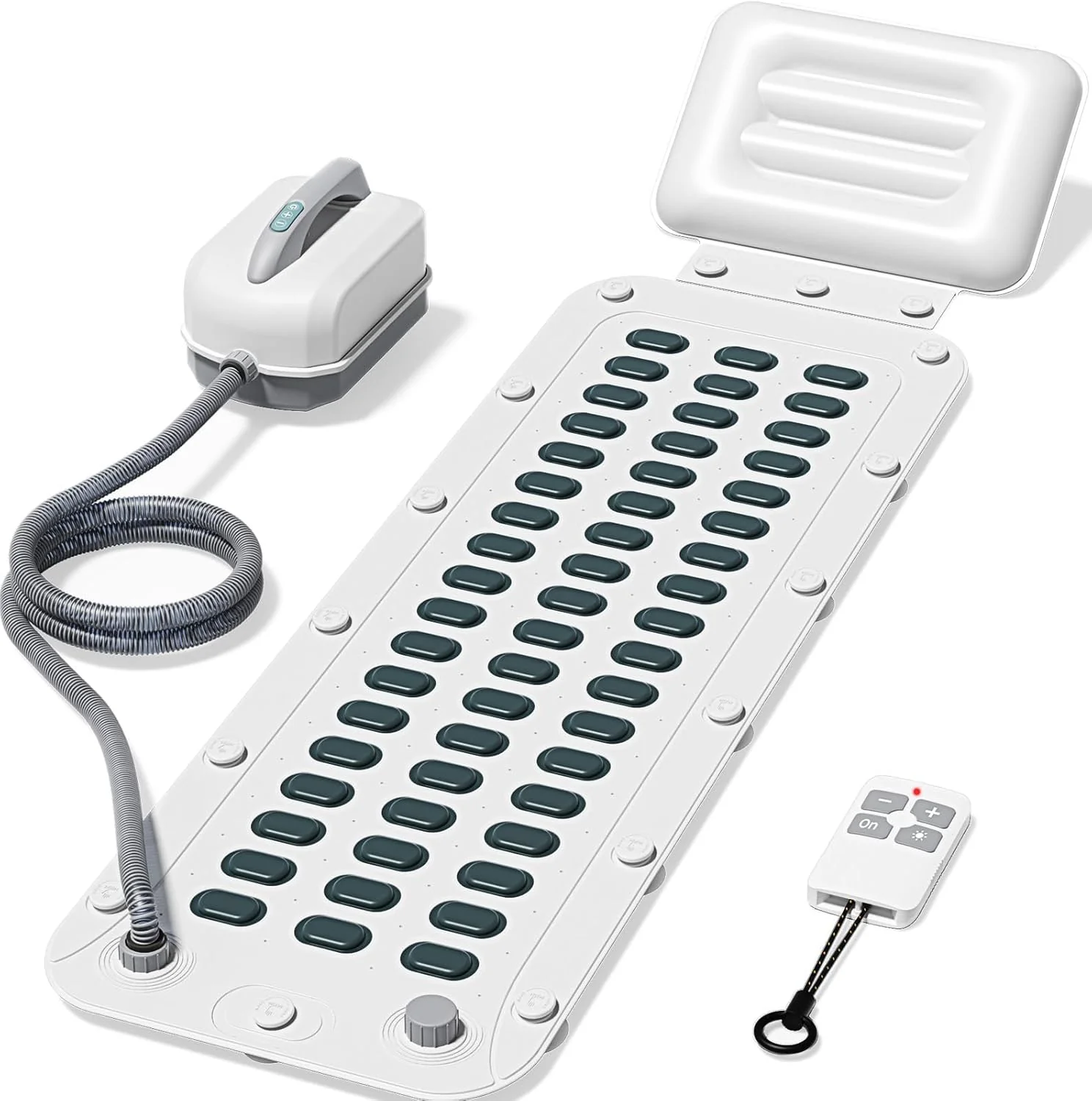 Tapis de bain moussant portable pour spa, tapis de spa imperméable pour tout le corps avec ventouses antidérapantes